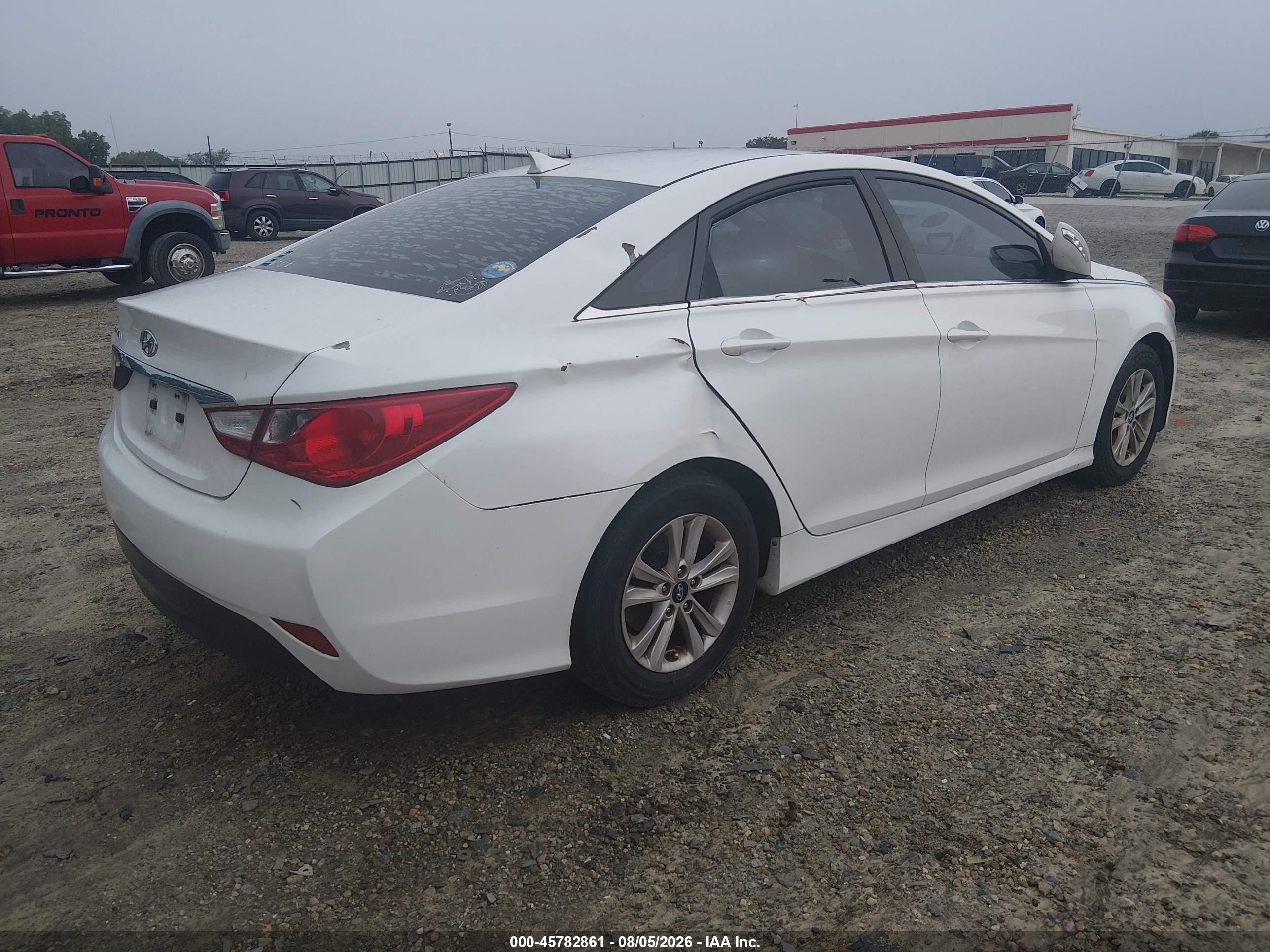 2014 Hyundai Sonata Gls White vin: 5NPEB4AC1EH917894