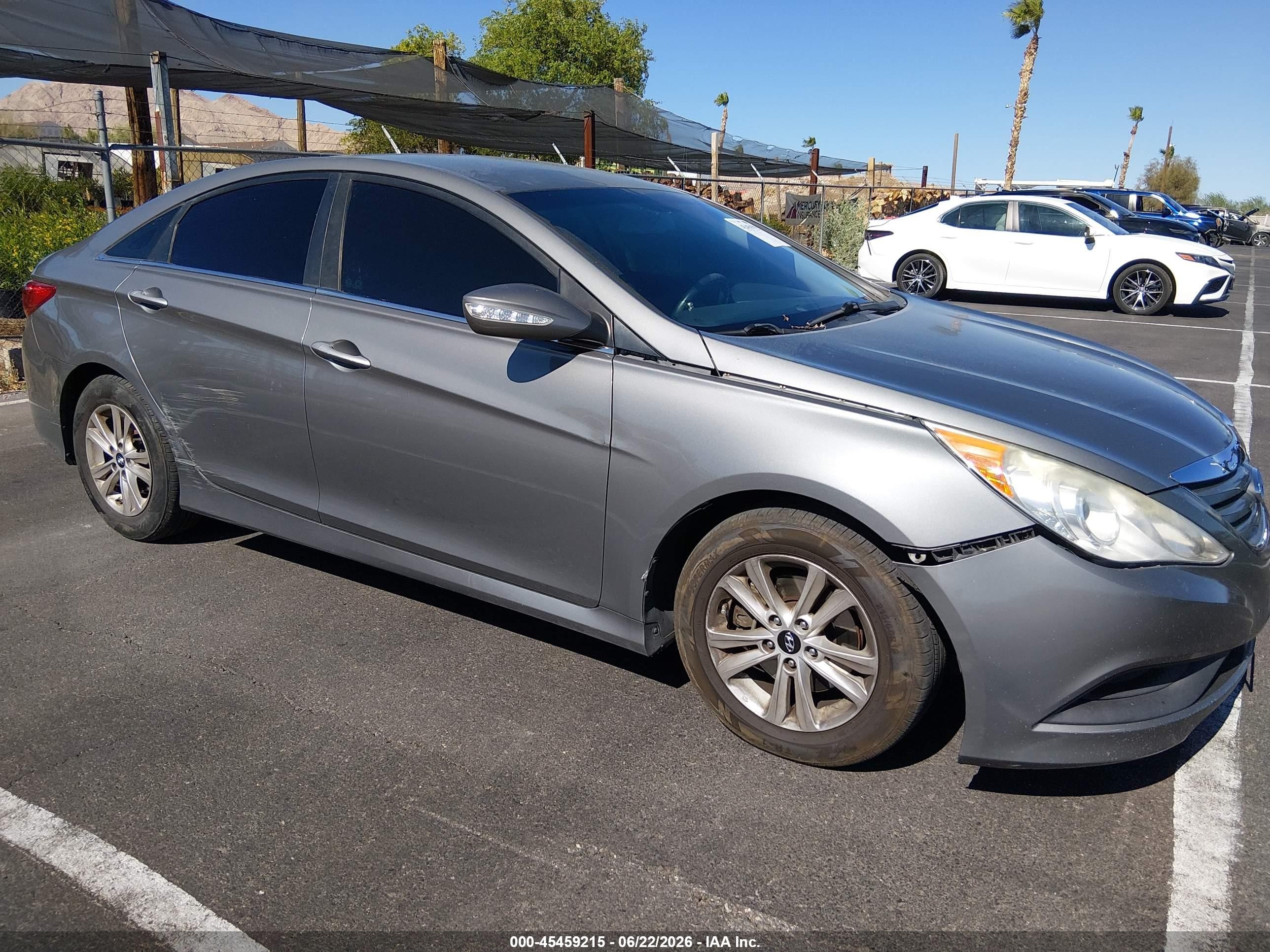 2014 Hyundai Sonata Gls Gray vin: 5NPEB4AC1EH921203