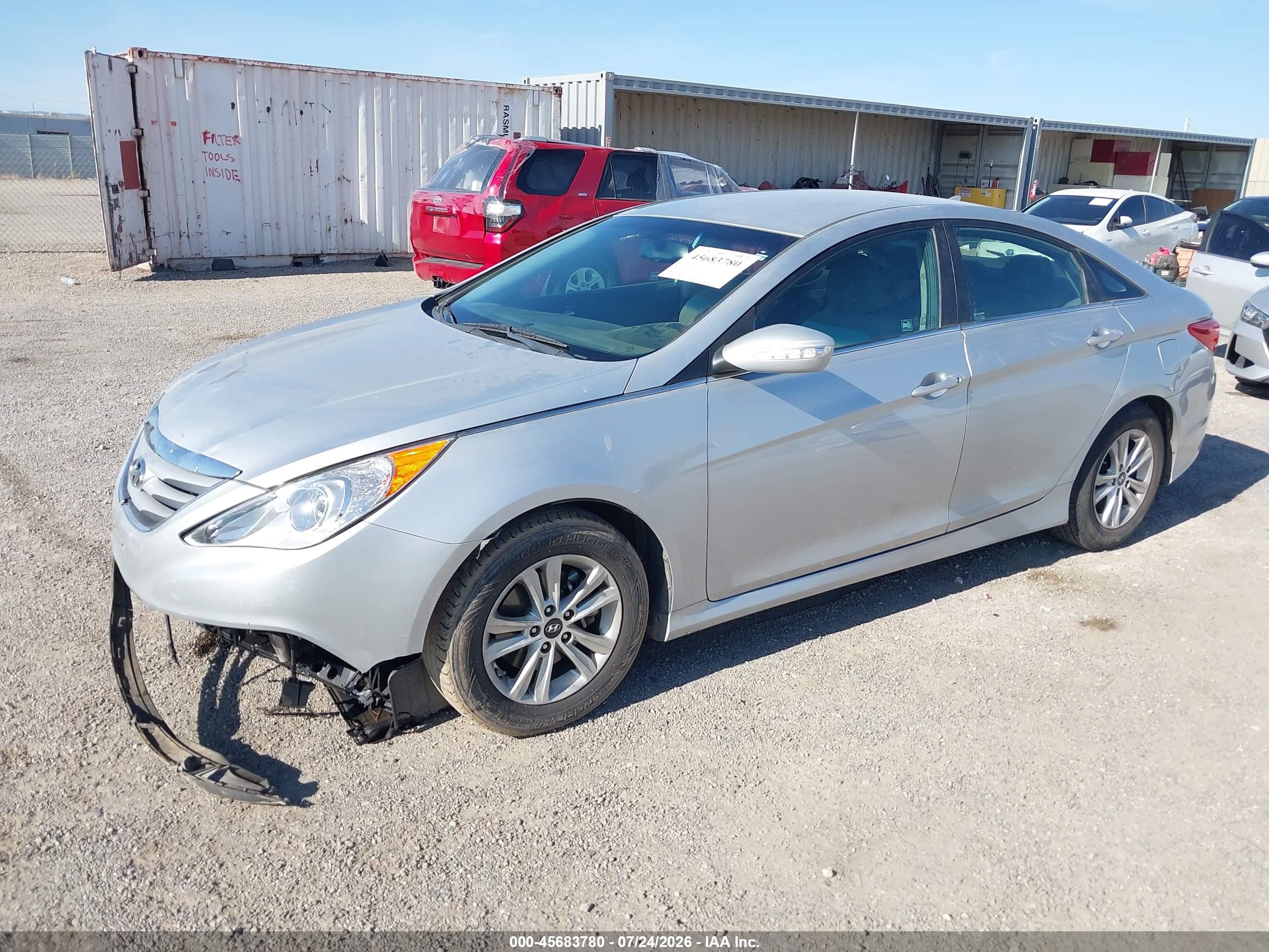 2014 Hyundai Sonata Gls Silver vin: 5NPEB4AC1EH935022