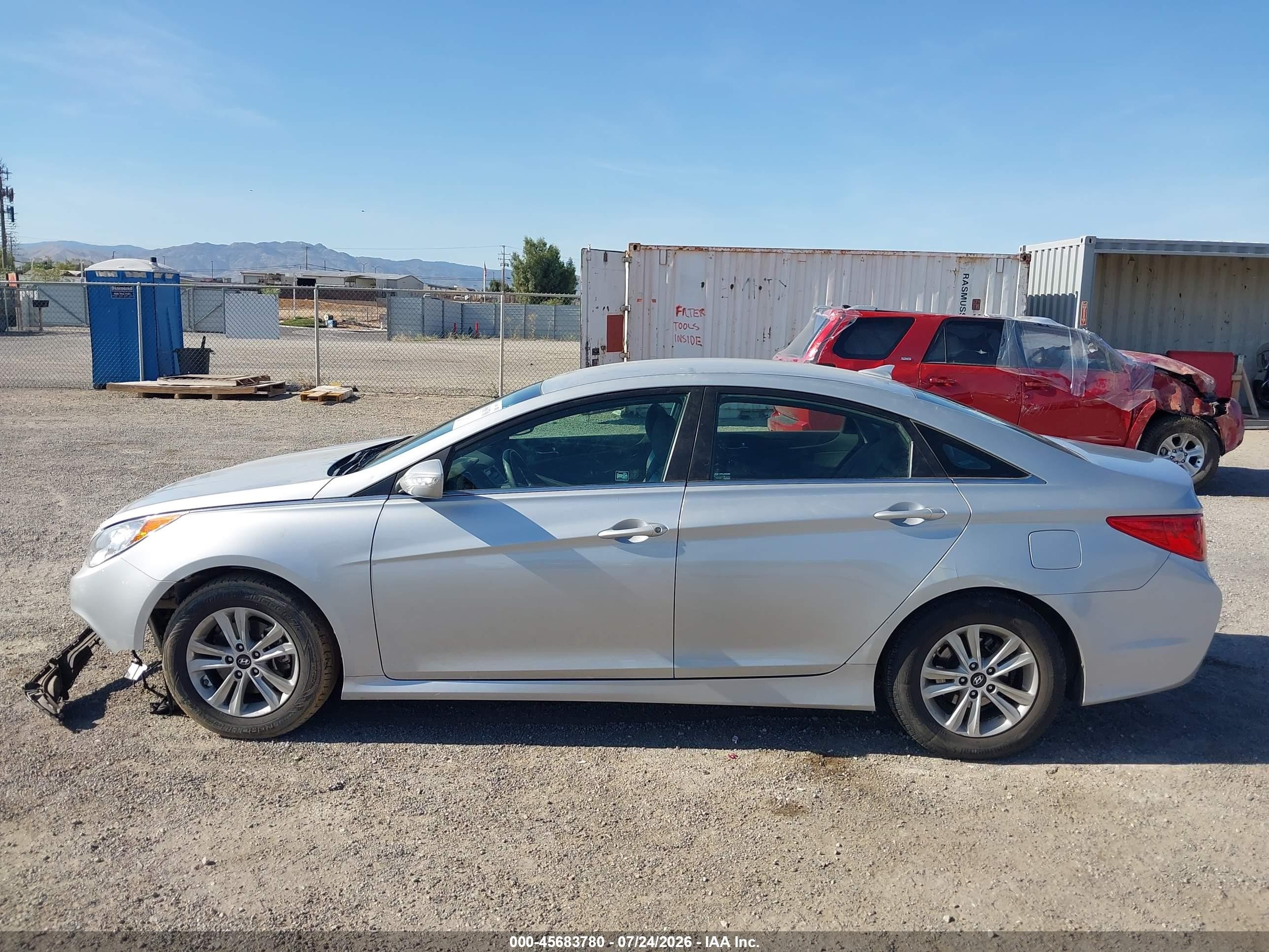2014 Hyundai Sonata Gls Silver vin: 5NPEB4AC1EH935022