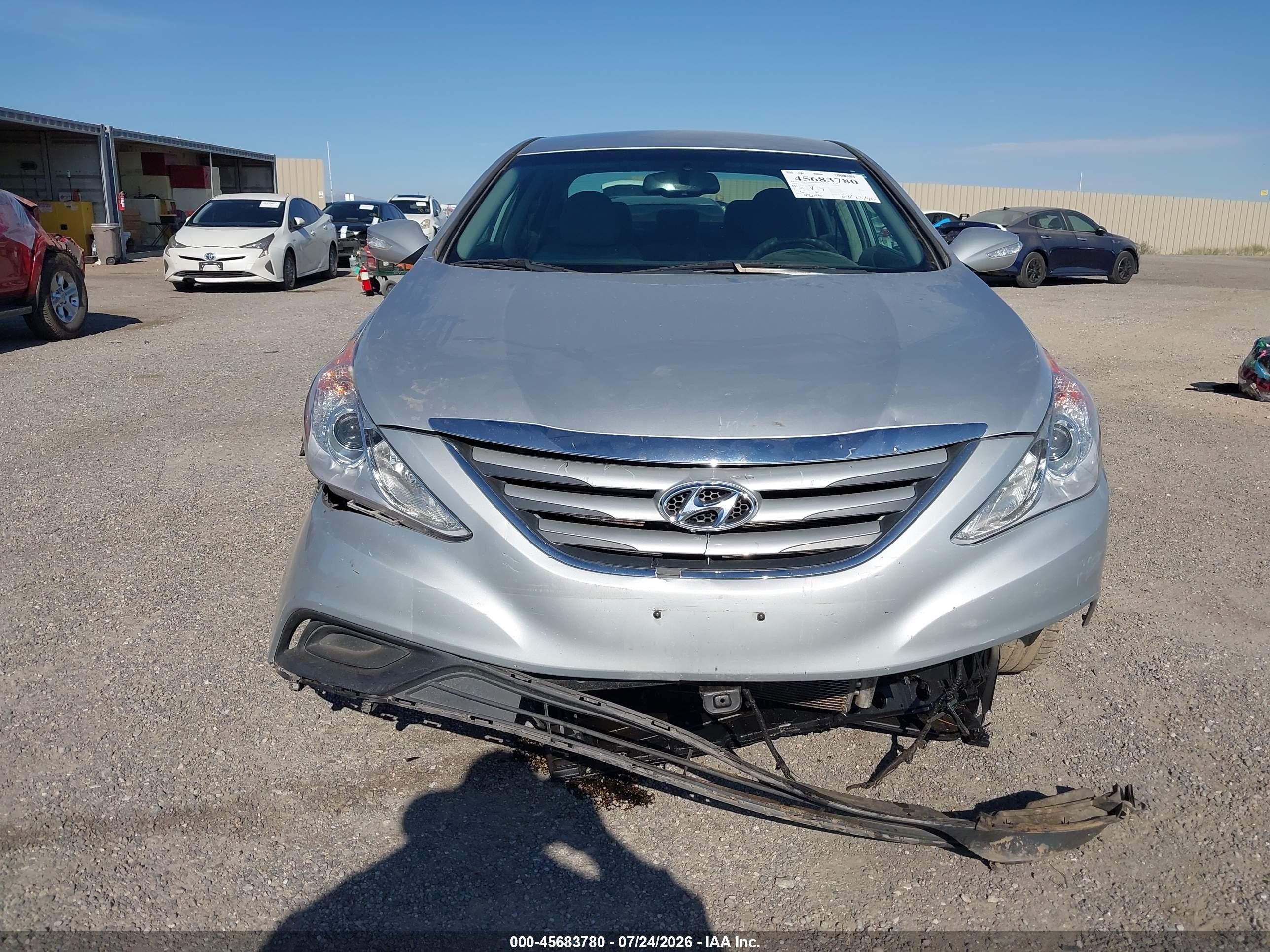 2014 Hyundai Sonata Gls Silver vin: 5NPEB4AC1EH935022
