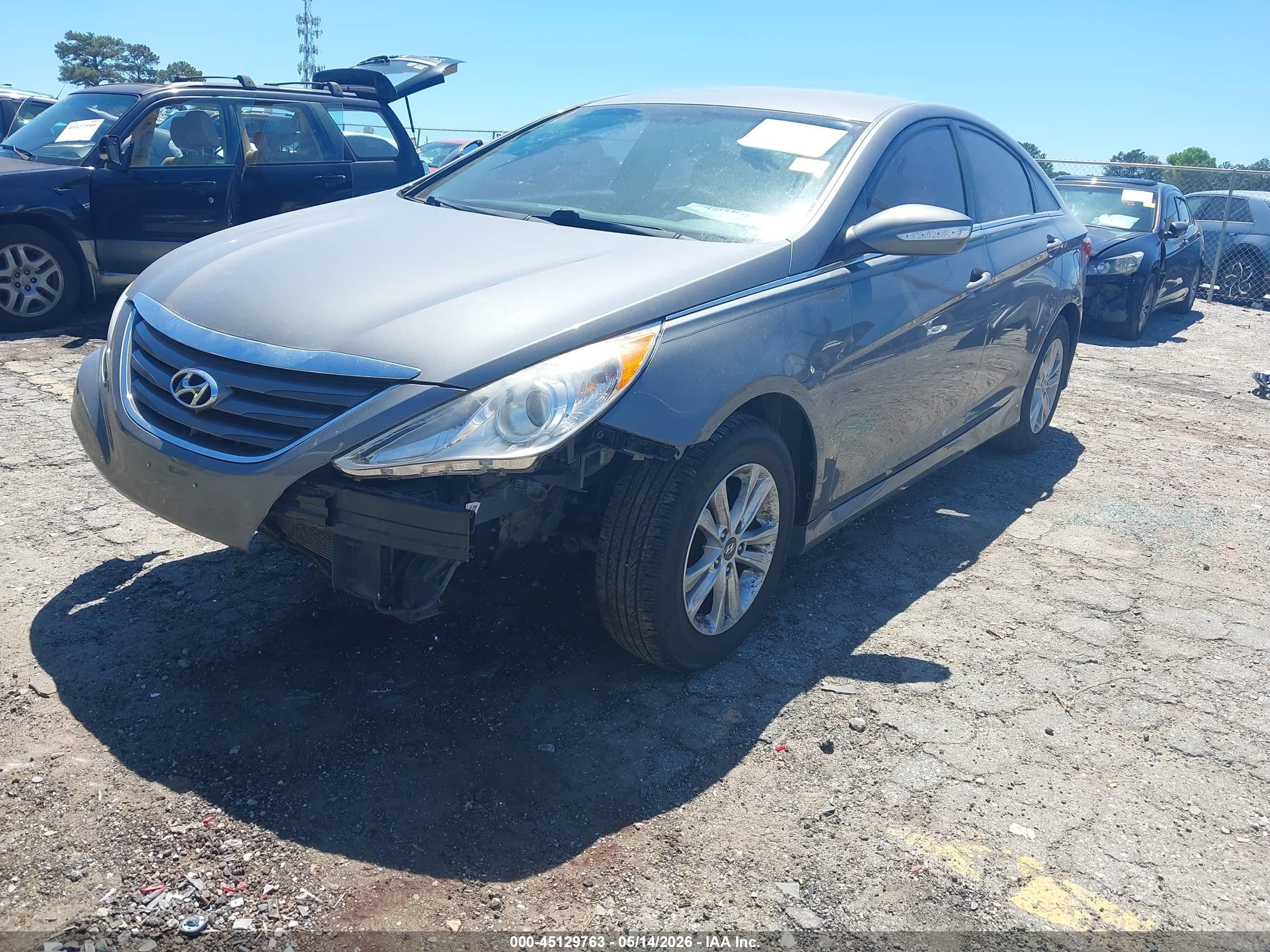 2014 Hyundai Sonata Gls Gray vin: 5NPEB4AC1EH938034