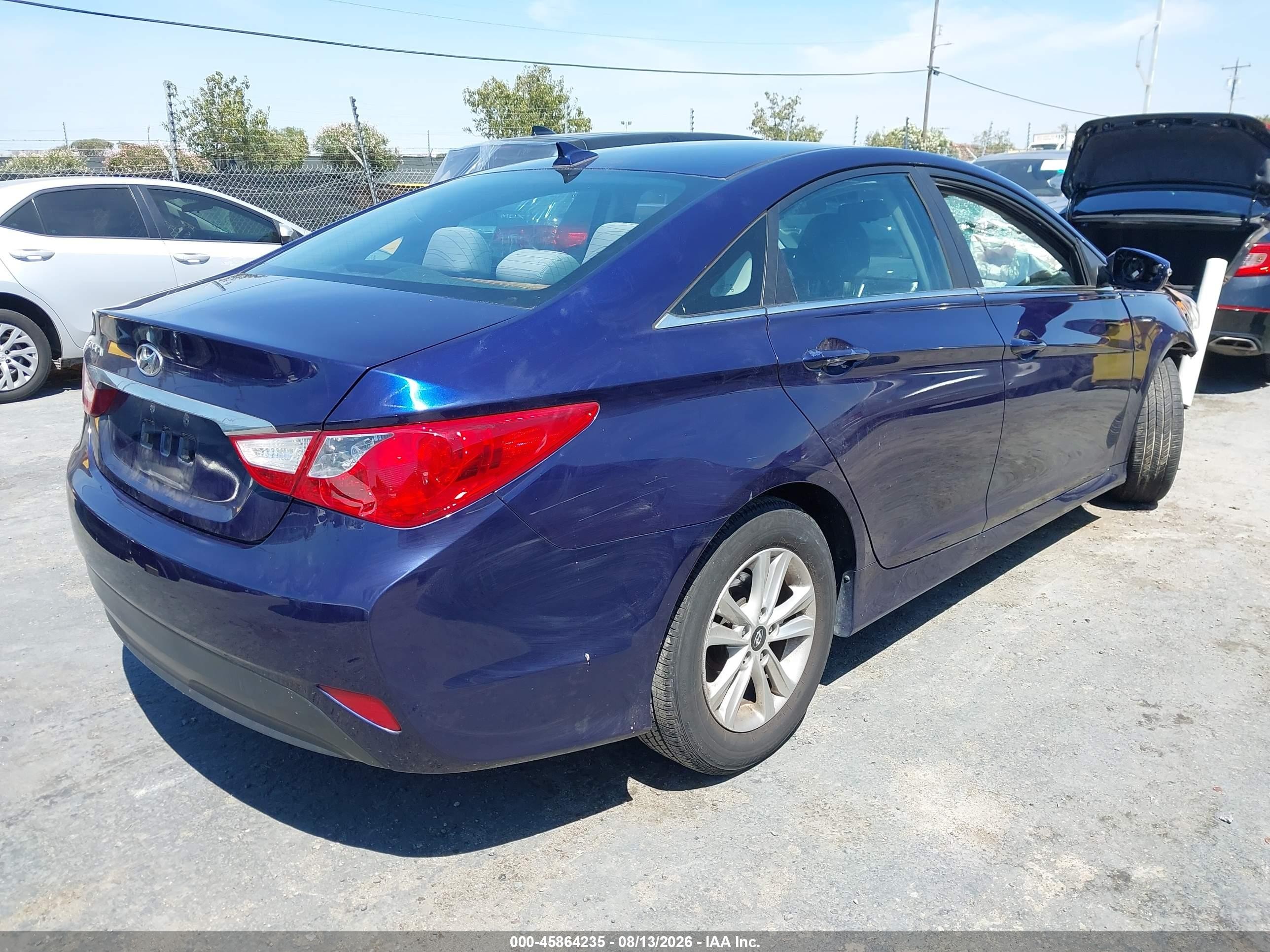 2014 Hyundai Sonata Gls Purple vin: 5NPEB4AC1EH942603