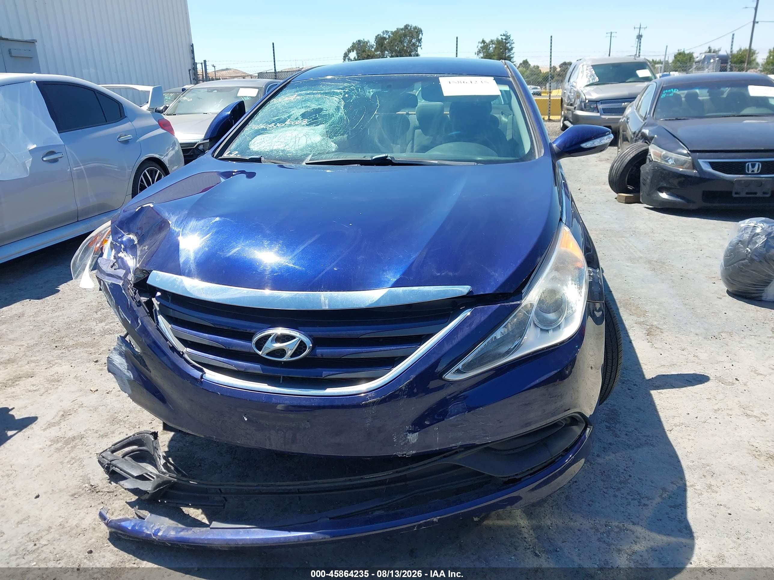 2014 Hyundai Sonata Gls Purple vin: 5NPEB4AC1EH942603