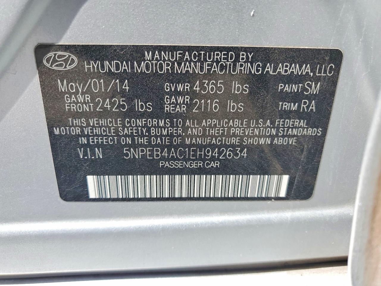 2014 Hyundai Sonata Gls Серебряный vin: 5NPEB4AC1EH942634