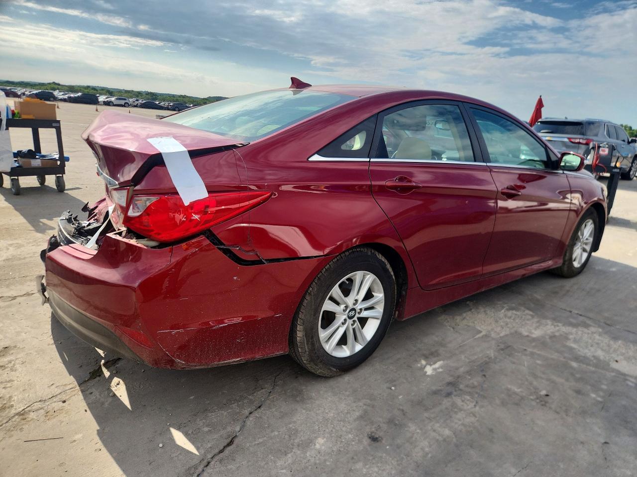 2014 Hyundai Sonata Gls Красный vin: 5NPEB4AC1EH947221