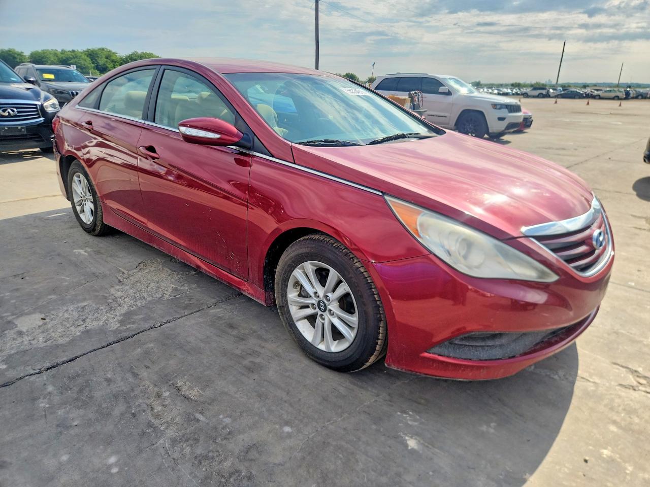 2014 Hyundai Sonata Gls Красный vin: 5NPEB4AC1EH947221
