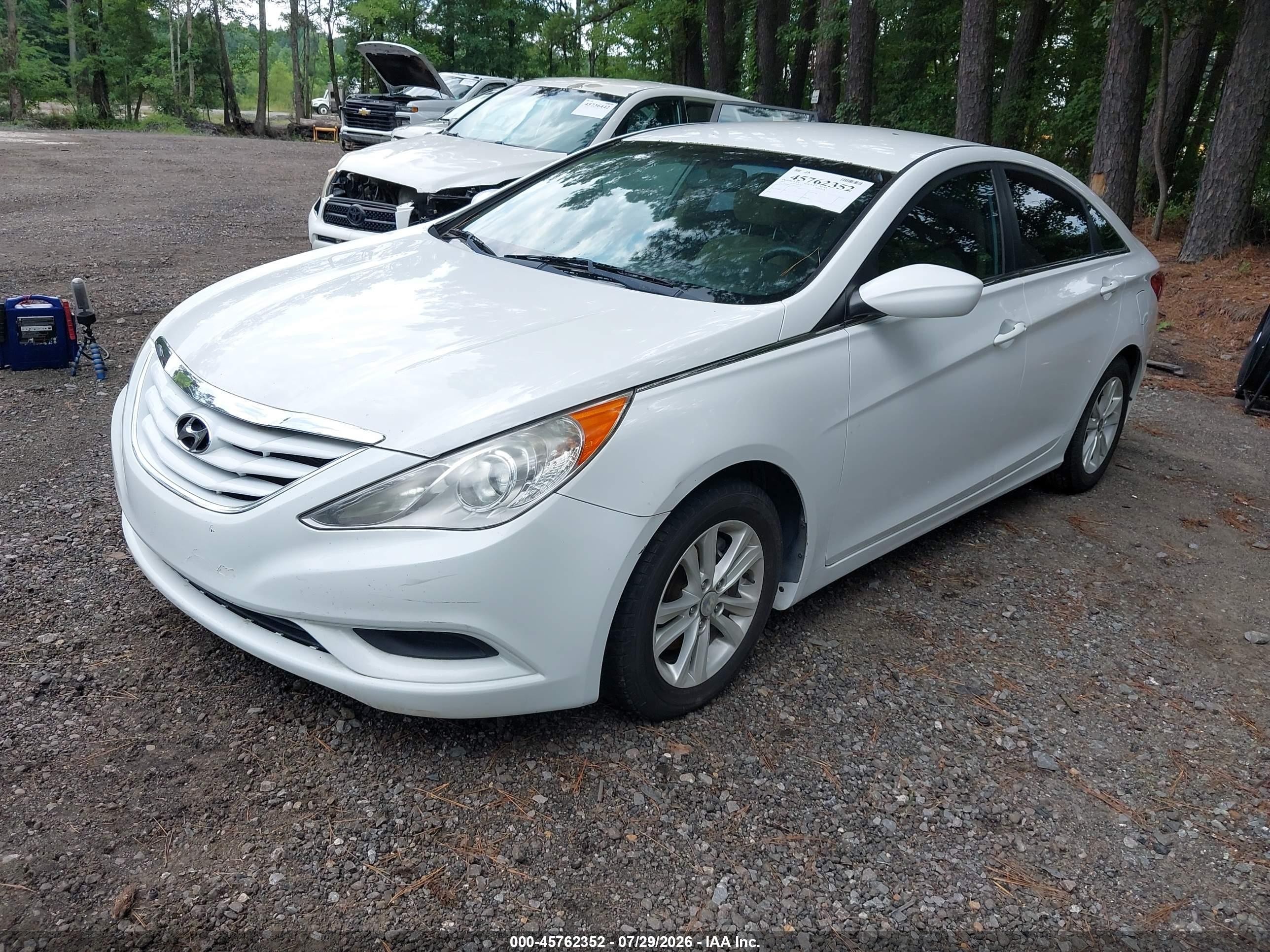 2011 Hyundai Sonata Gls White vin: 5NPEB4AC2BH066555