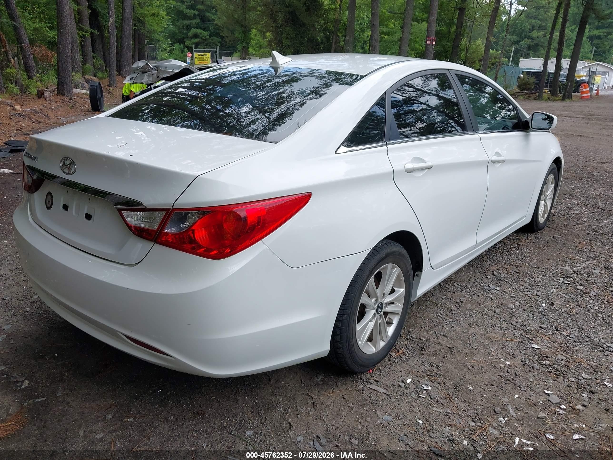 2011 Hyundai Sonata Gls White vin: 5NPEB4AC2BH066555