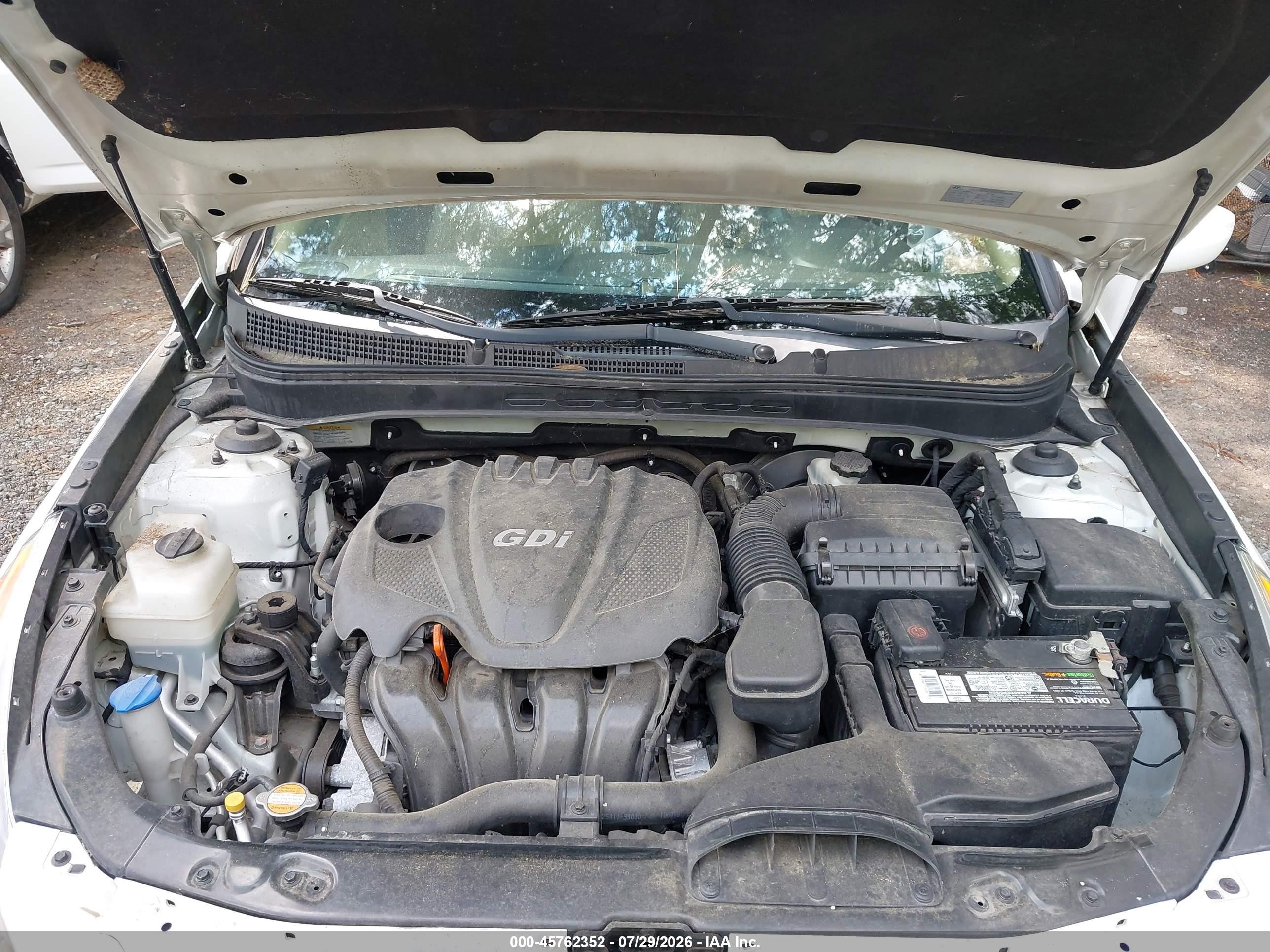 2011 Hyundai Sonata Gls White vin: 5NPEB4AC2BH066555