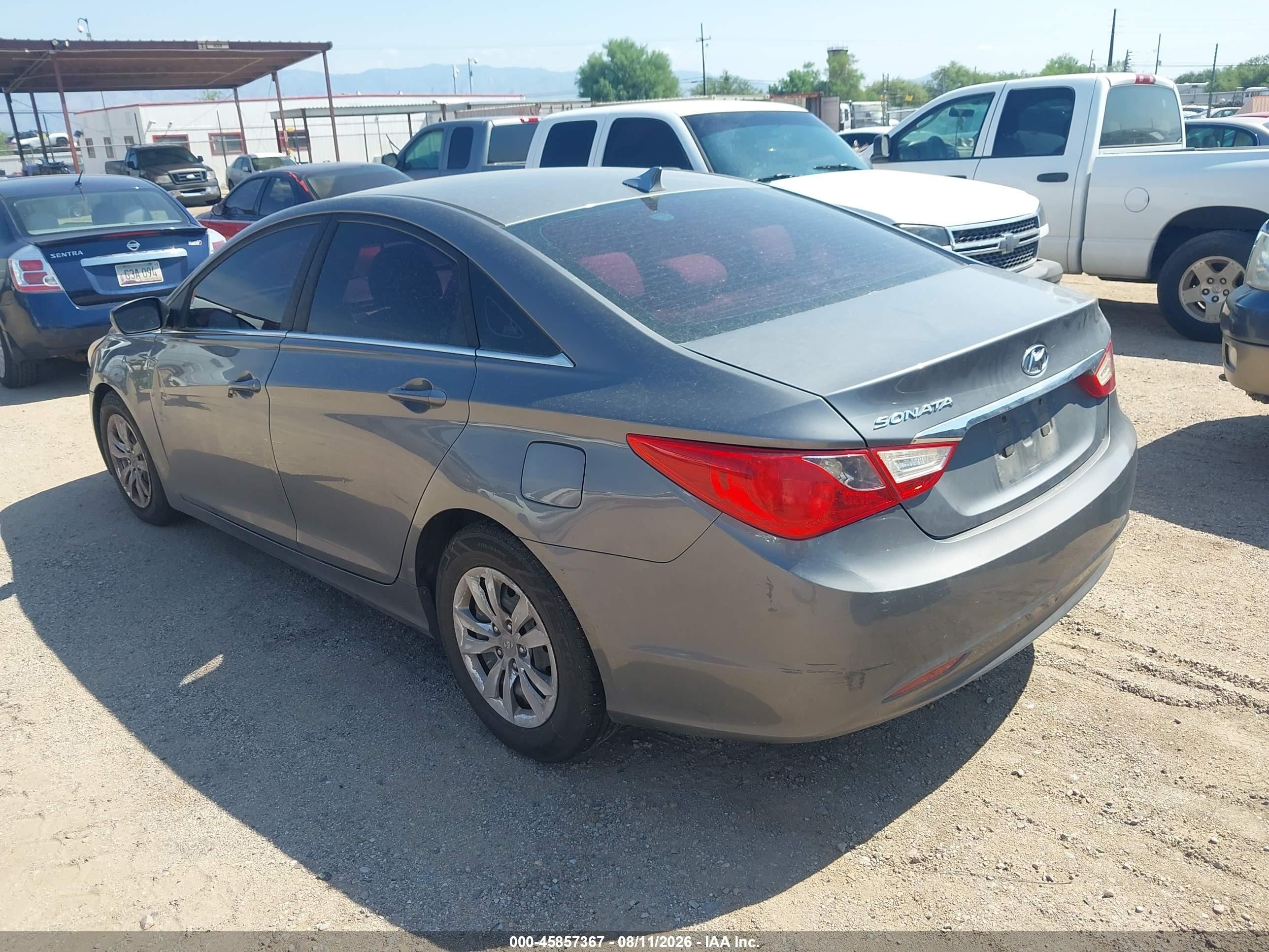 2011 Hyundai Sonata Gls Gray vin: 5NPEB4AC2BH076096