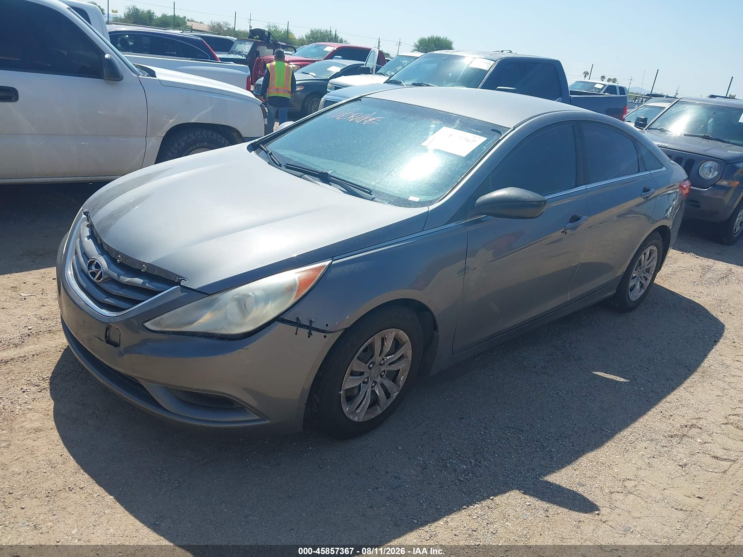 2011 Hyundai Sonata Gls Gray vin: 5NPEB4AC2BH076096