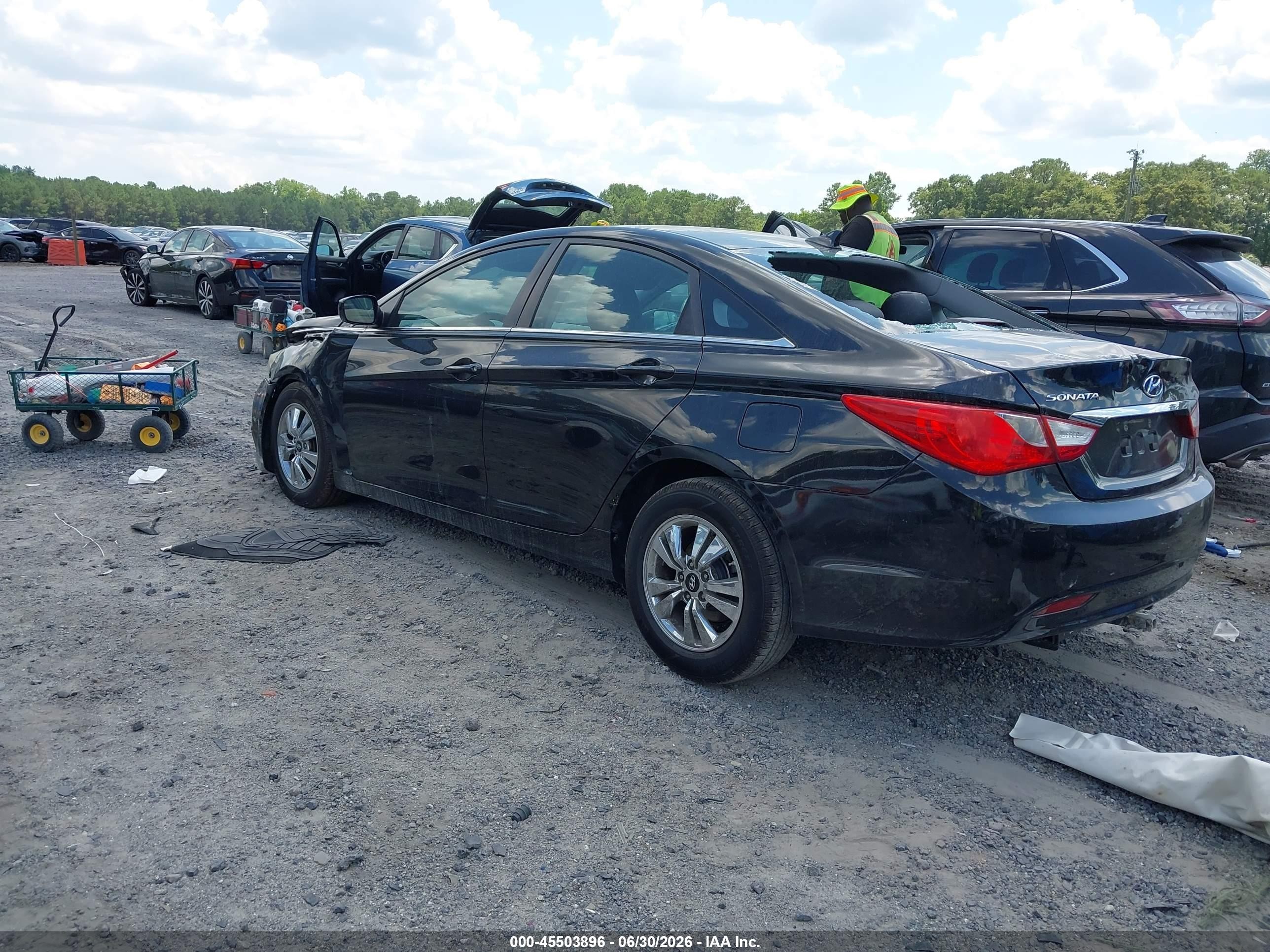 2011 Hyundai Sonata Gls Black vin: 5NPEB4AC2BH086126
