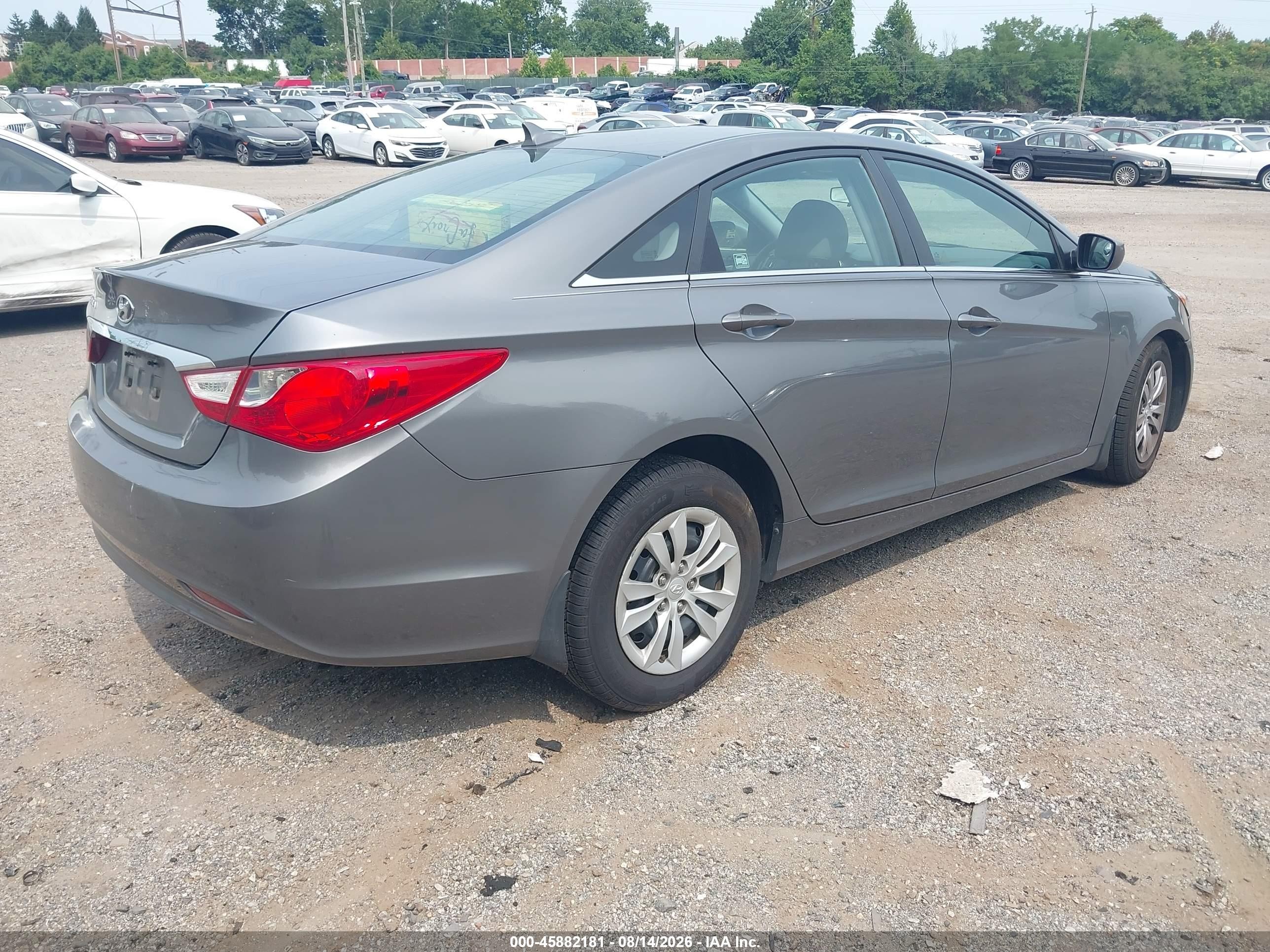 2011 Hyundai Sonata Gls Gray vin: 5NPEB4AC2BH111302