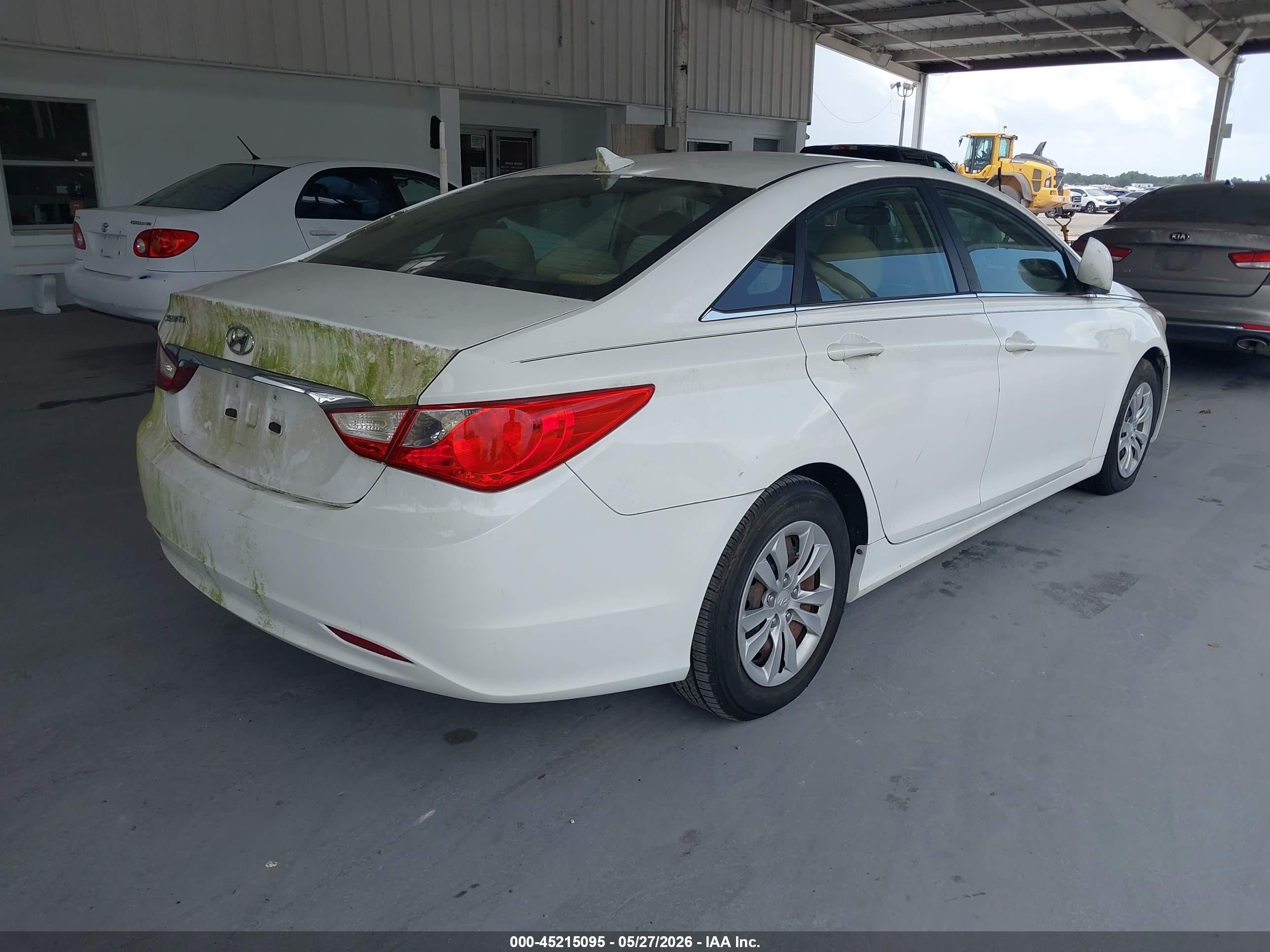 2011 Hyundai Sonata Gls White vin: 5NPEB4AC2BH114989