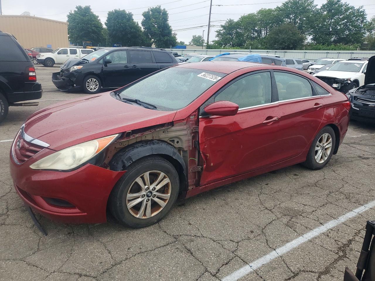 2011 Hyundai Sonata Gls Red vin: 5NPEB4AC2BH125040