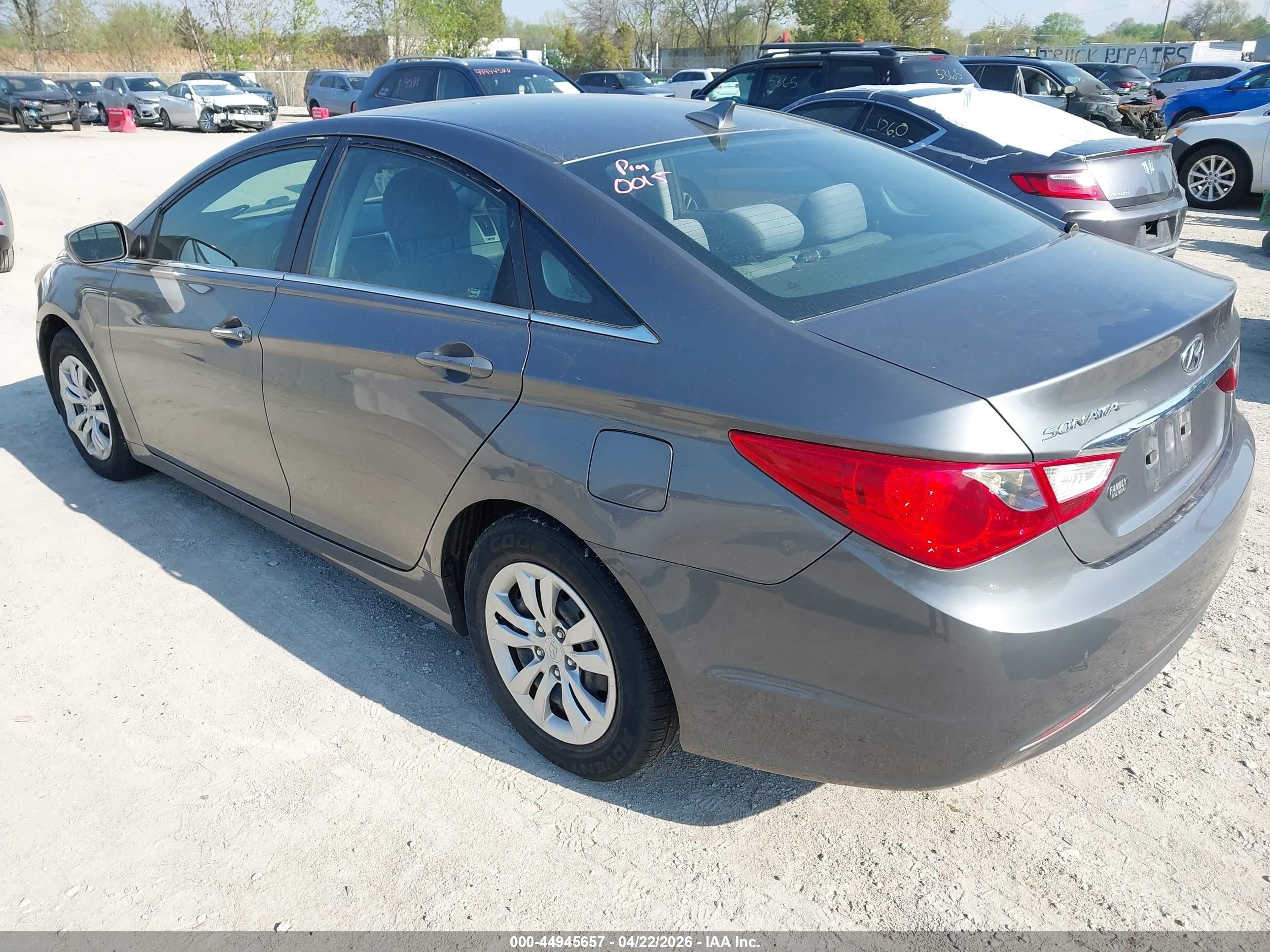 2011 Hyundai Sonata Gls Серый vin: 5NPEB4AC2BH146681
