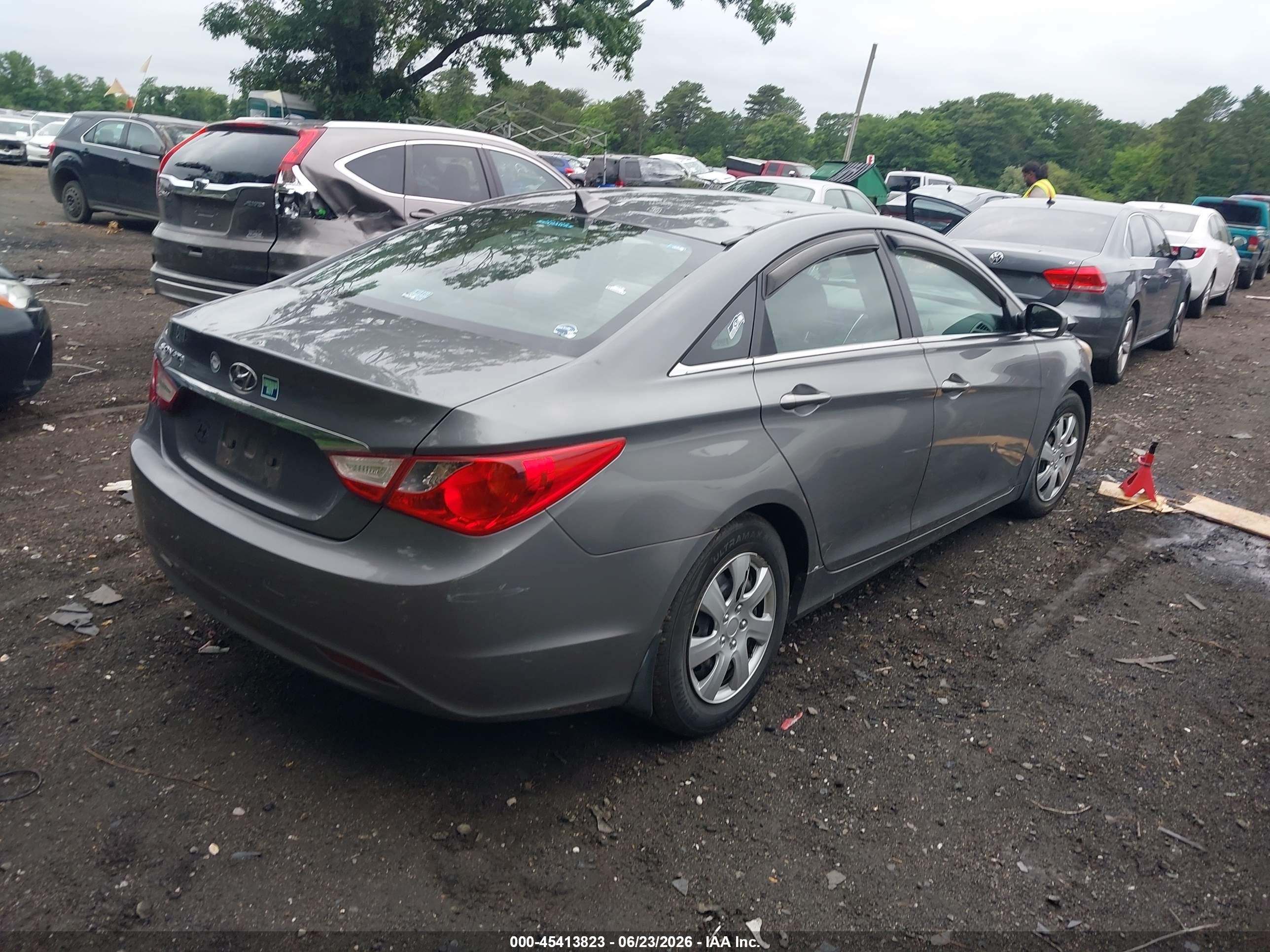 2011 Hyundai Sonata Gls Gray vin: 5NPEB4AC2BH171662