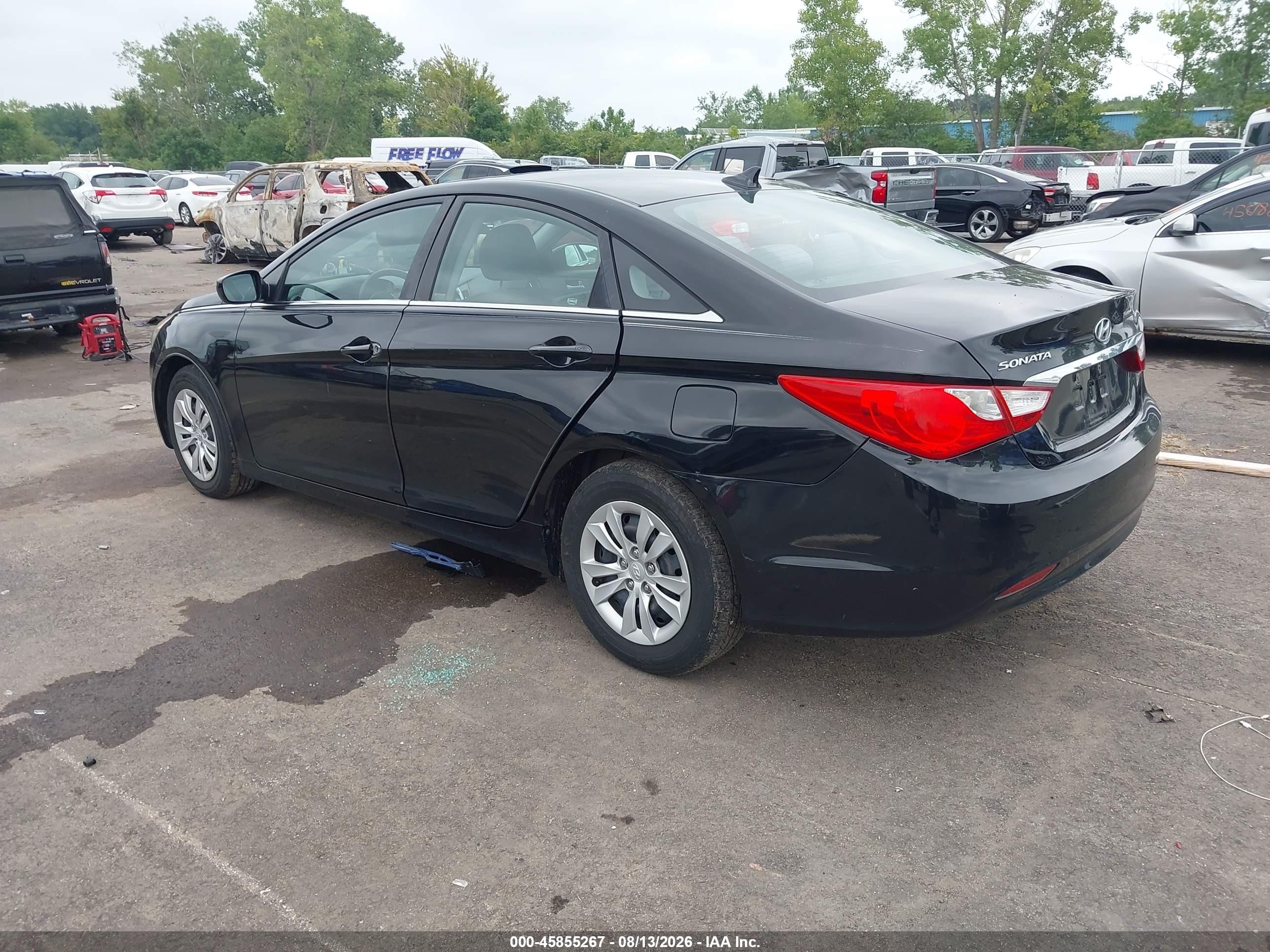 2011 Hyundai Sonata Gls Black vin: 5NPEB4AC2BH191054