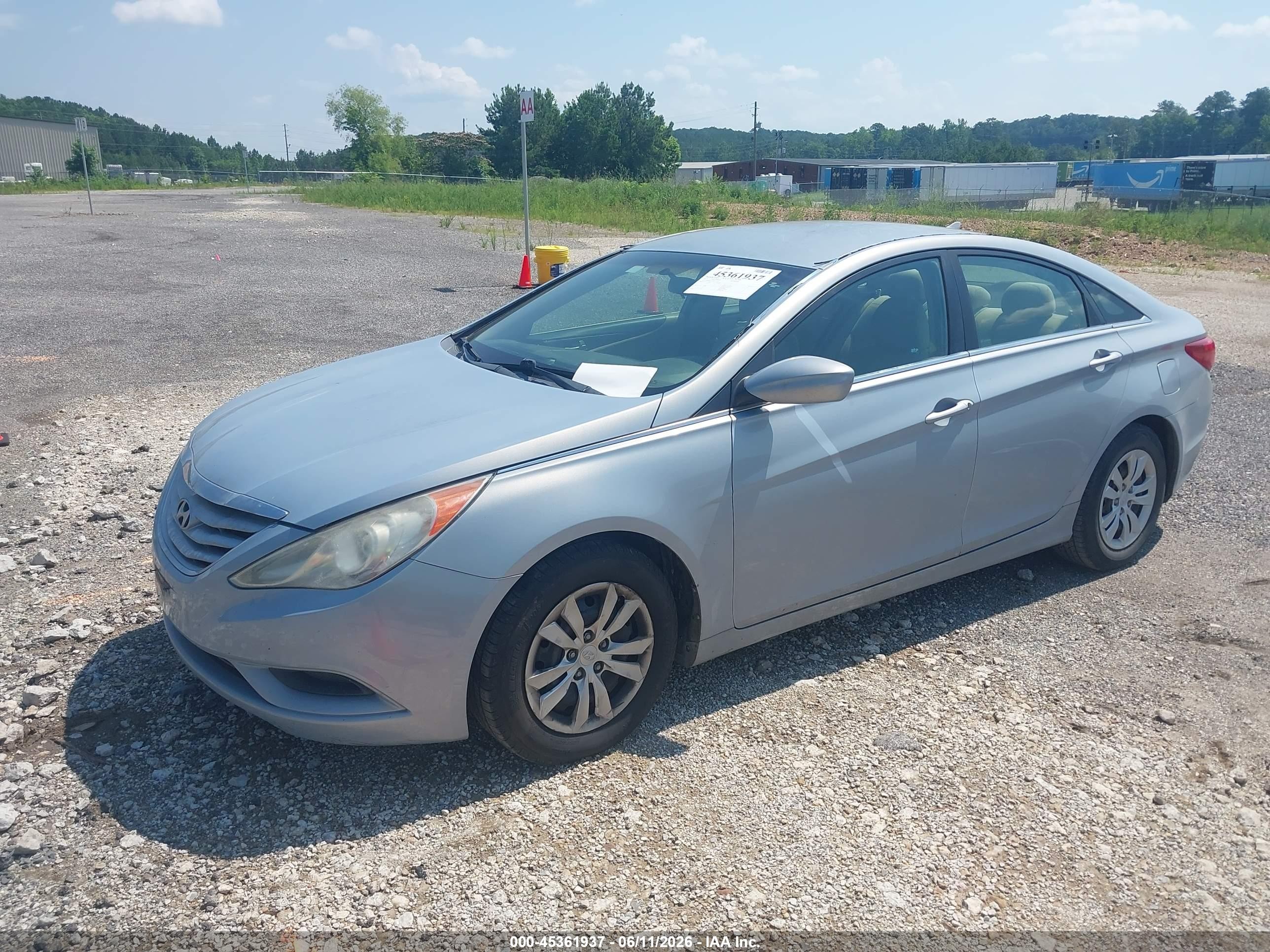 2011 Hyundai Sonata Gls Light Blue vin: 5NPEB4AC2BH261703