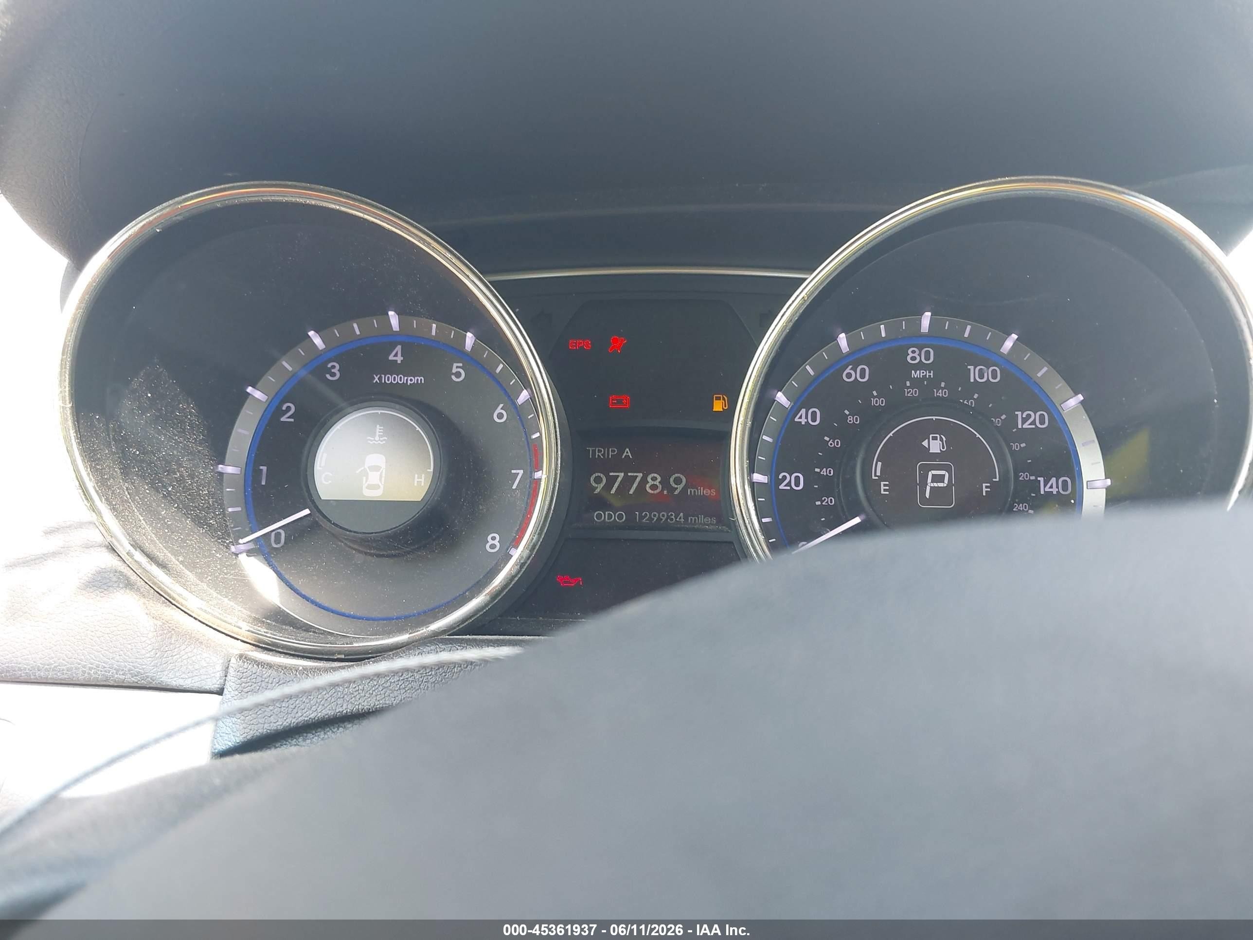 2011 Hyundai Sonata Gls Light Blue vin: 5NPEB4AC2BH261703