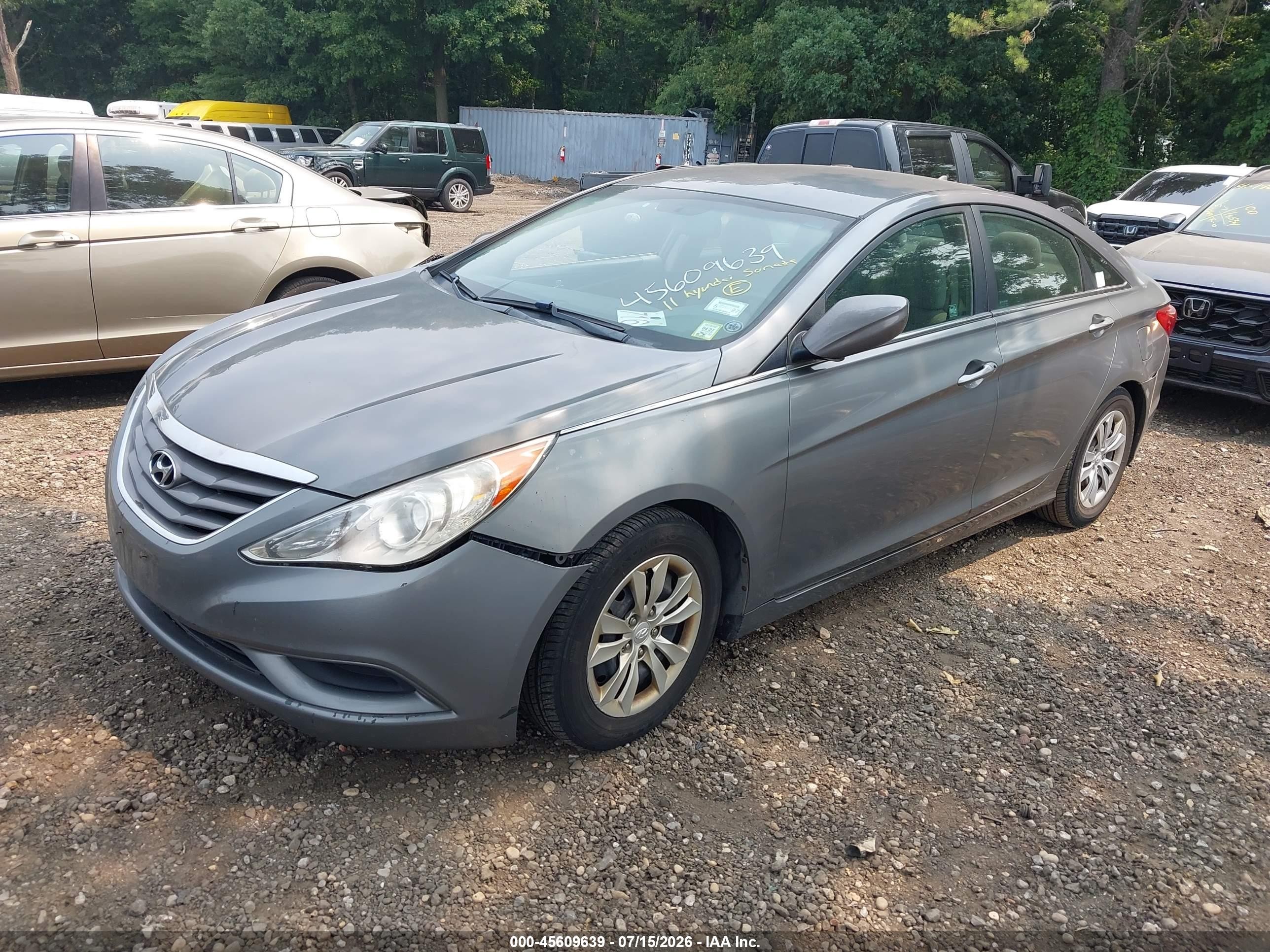 2011 Hyundai Sonata Gls Серый vin: 5NPEB4AC2BH275844
