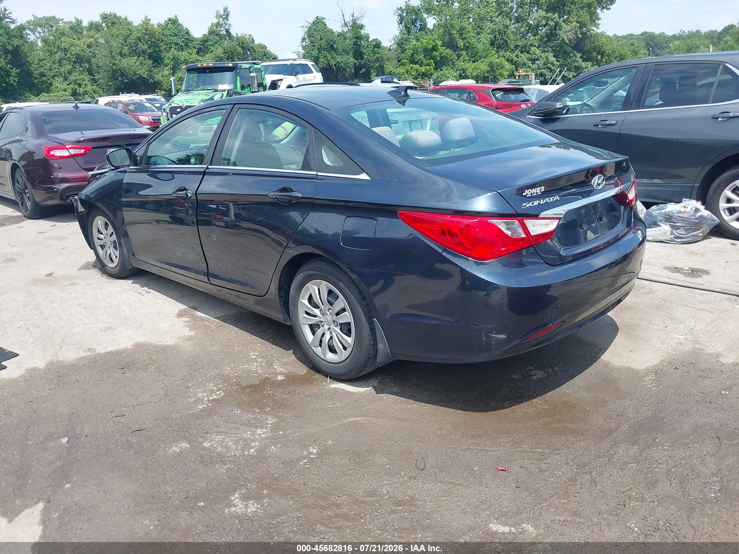 2012 Hyundai Sonata Gls Black vin: 5NPEB4AC2CH341018
