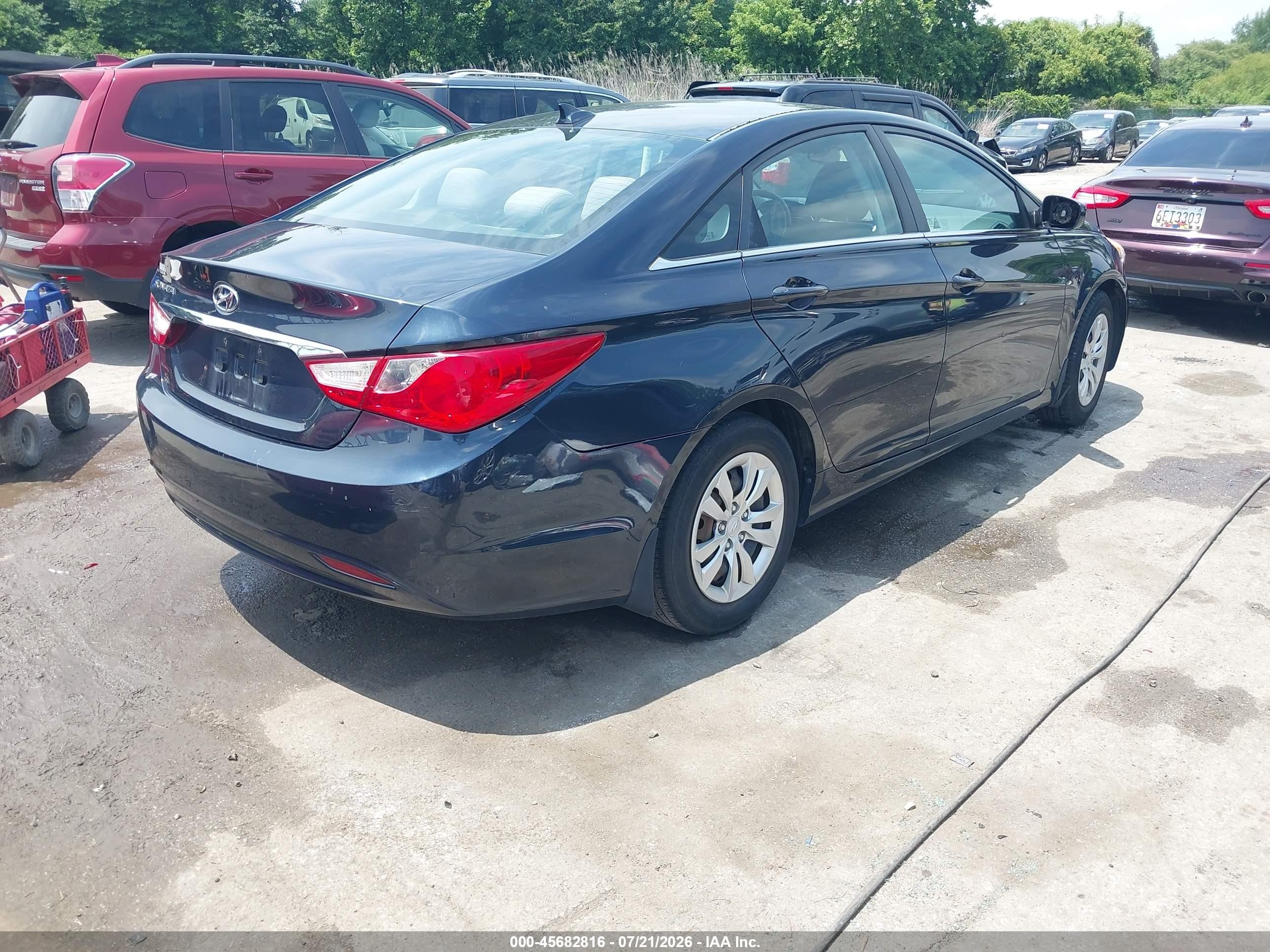 2012 Hyundai Sonata Gls Black vin: 5NPEB4AC2CH341018