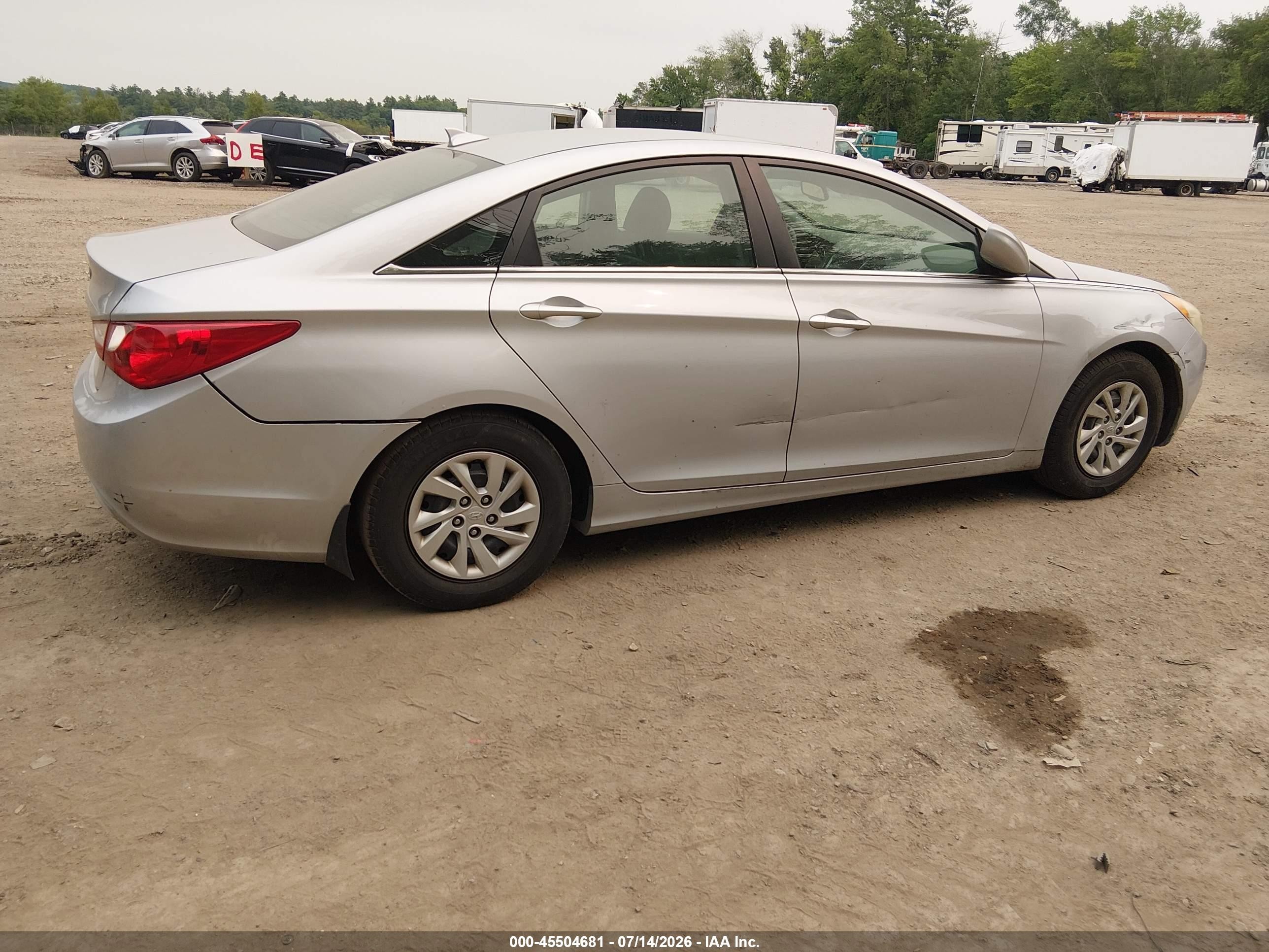 2012 Hyundai Sonata Gls Silver vin: 5NPEB4AC2CH346123