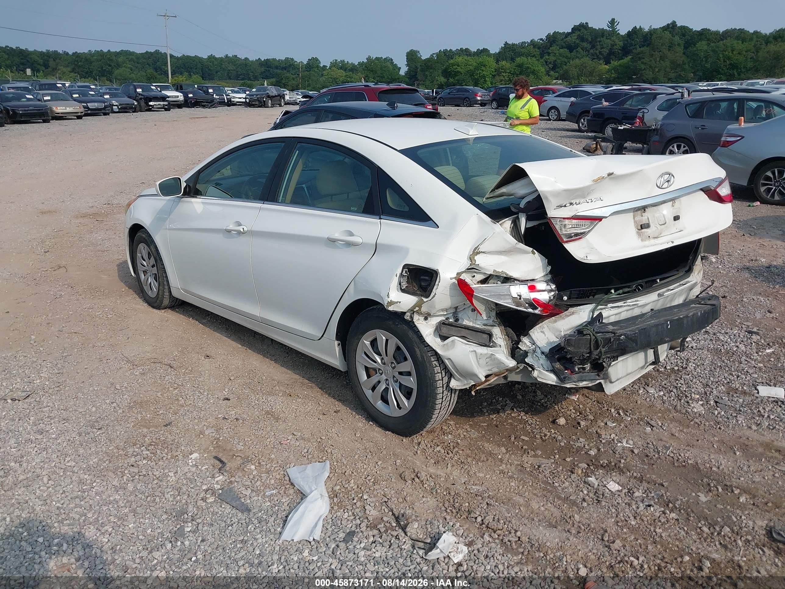 2012 Hyundai Sonata Gls Белый vin: 5NPEB4AC2CH348261