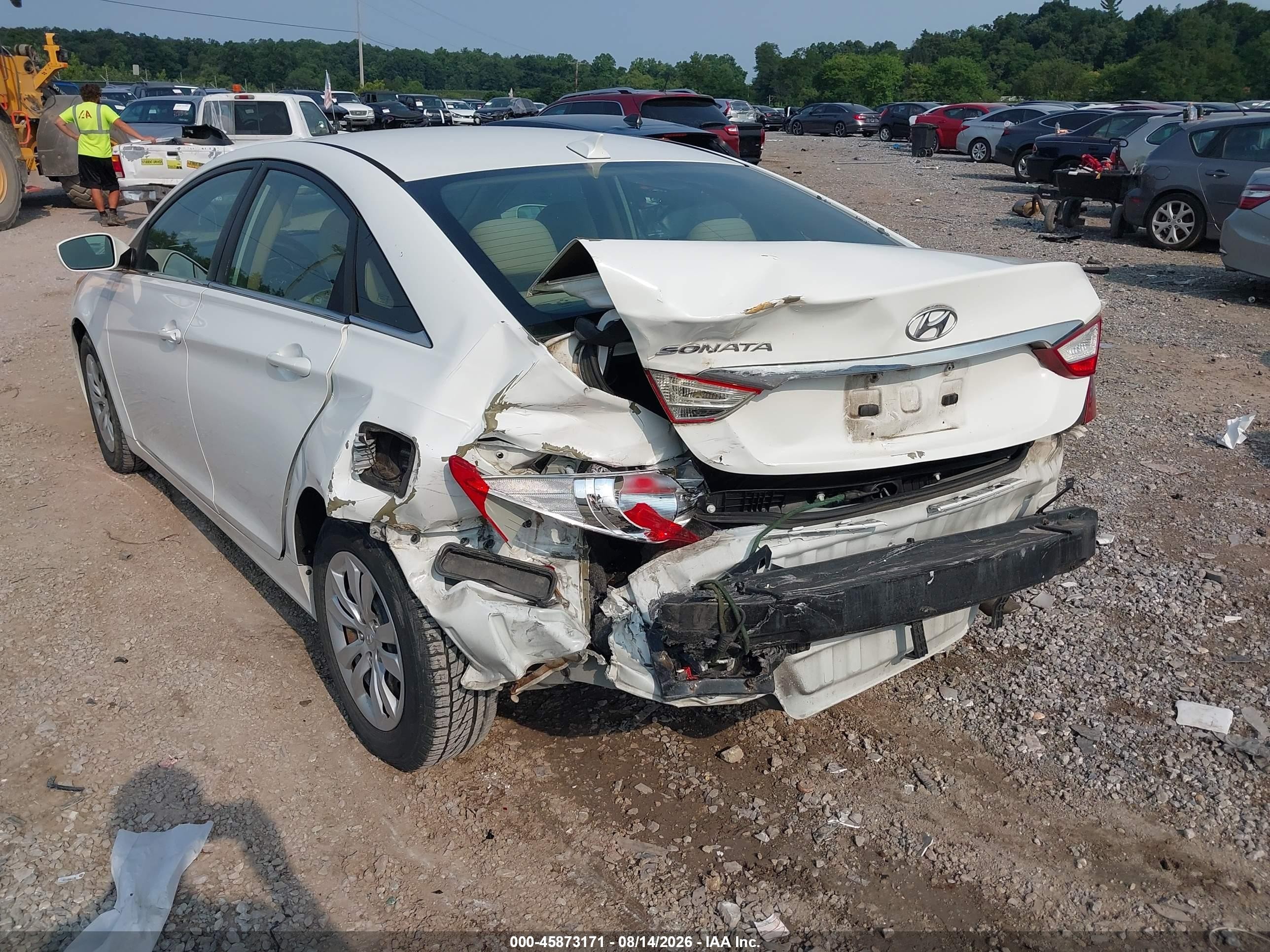 2012 Hyundai Sonata Gls Белый vin: 5NPEB4AC2CH348261