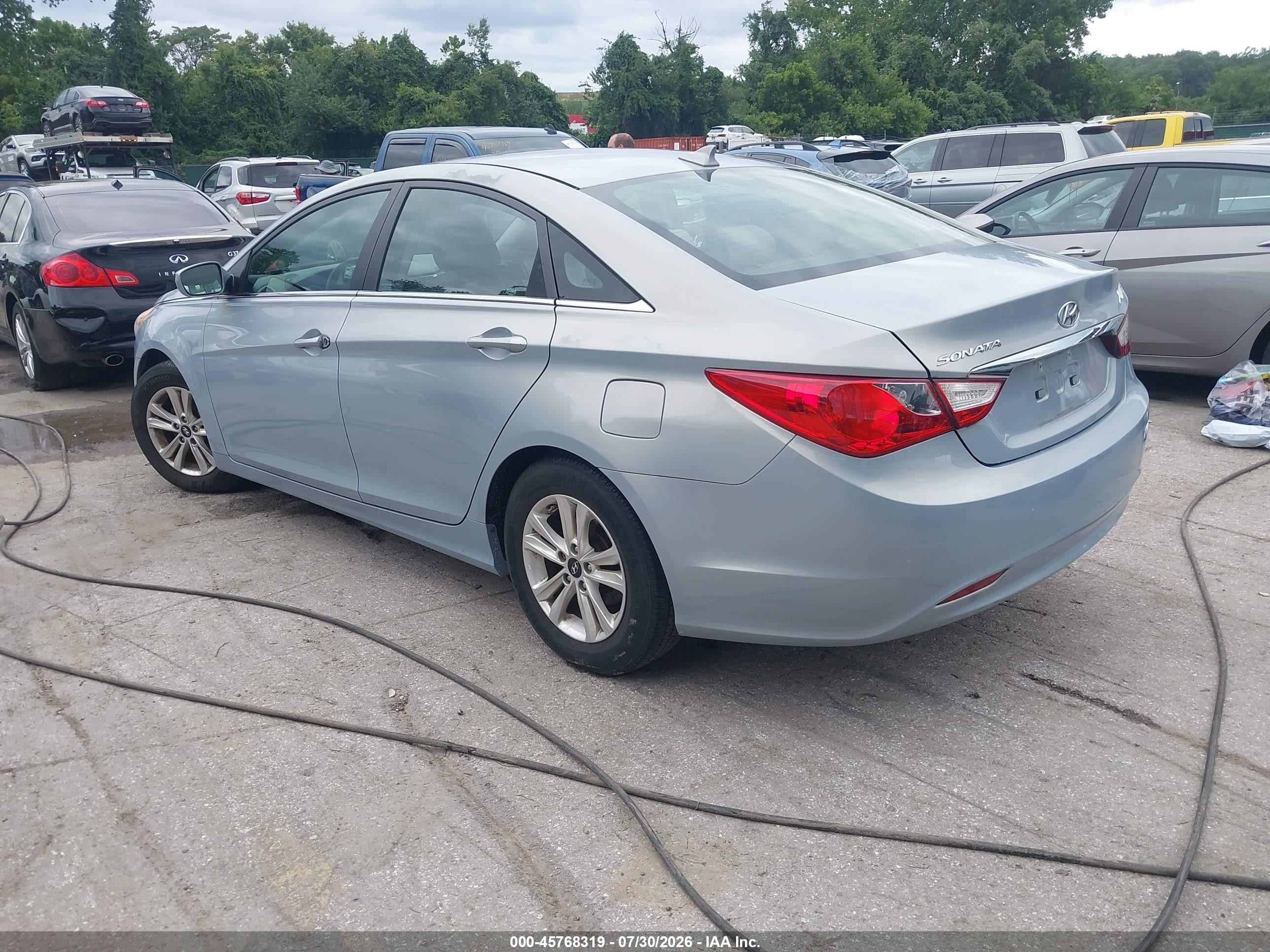 2012 Hyundai Sonata Gls Blue vin: 5NPEB4AC2CH402819