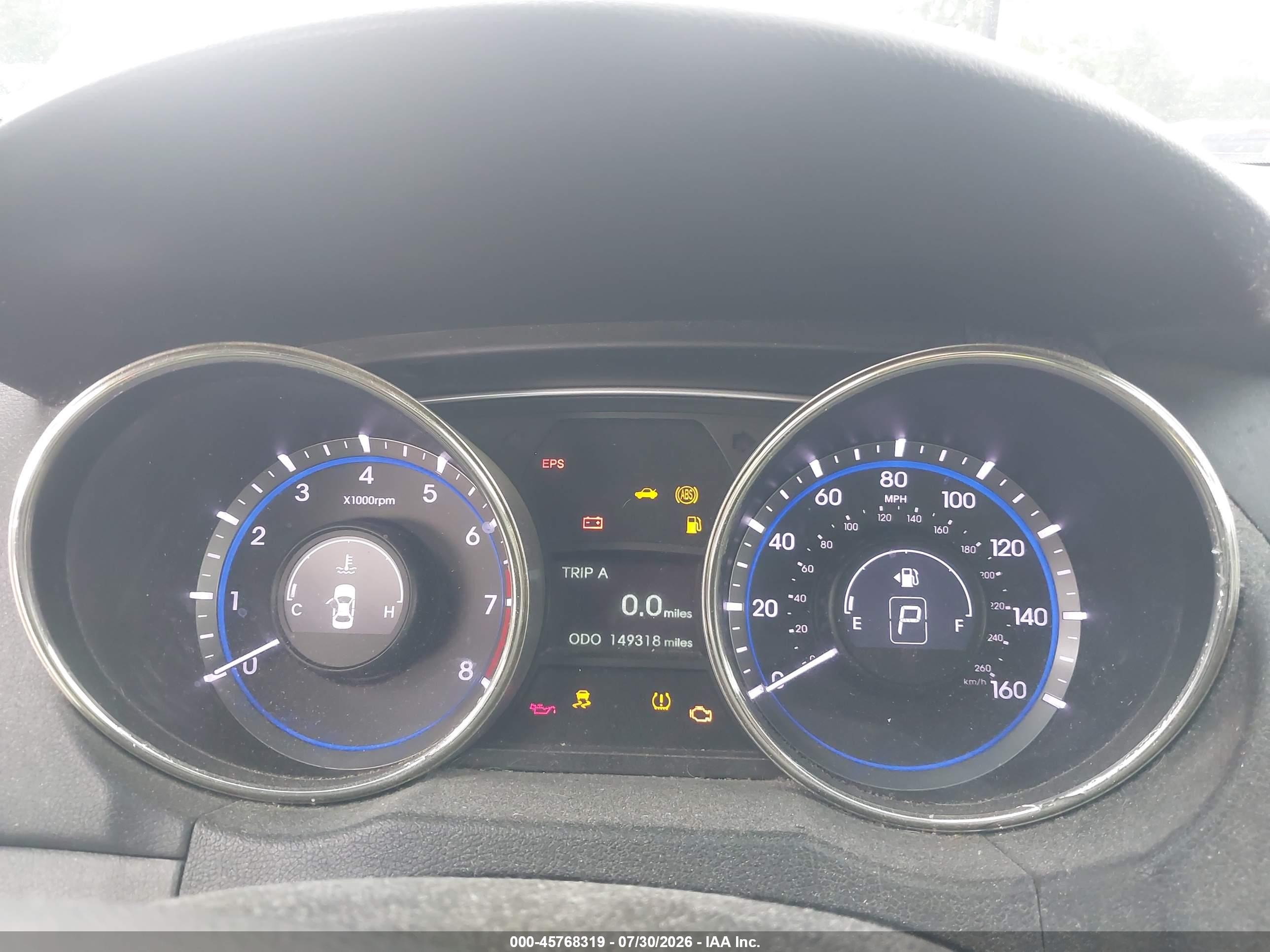 2012 Hyundai Sonata Gls Blue vin: 5NPEB4AC2CH402819