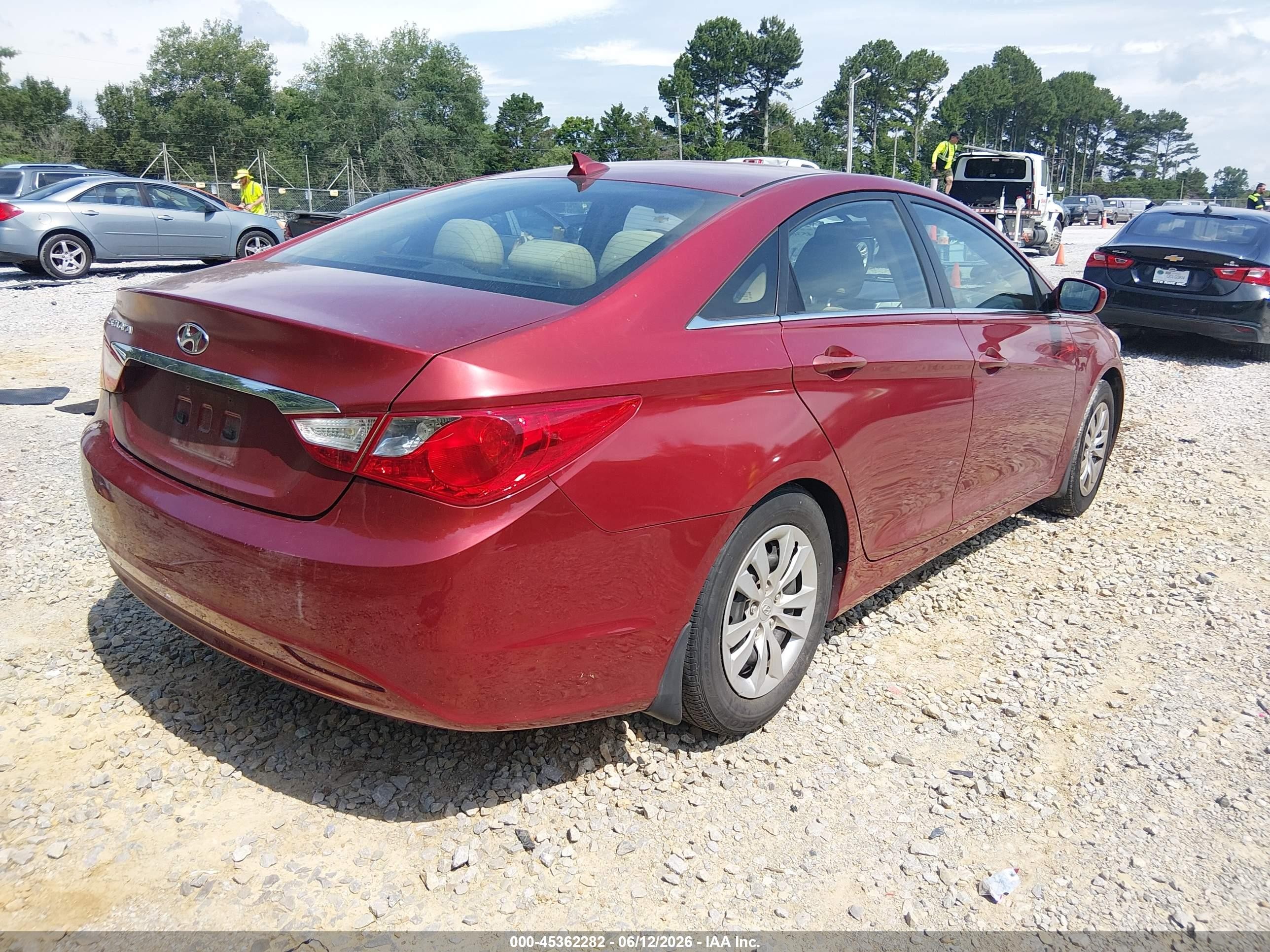 2012 Hyundai Sonata Gls Красный vin: 5NPEB4AC2CH413481