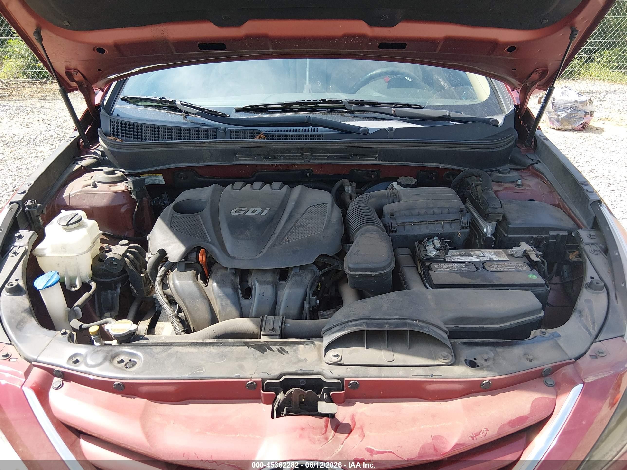 2012 Hyundai Sonata Gls Красный vin: 5NPEB4AC2CH413481