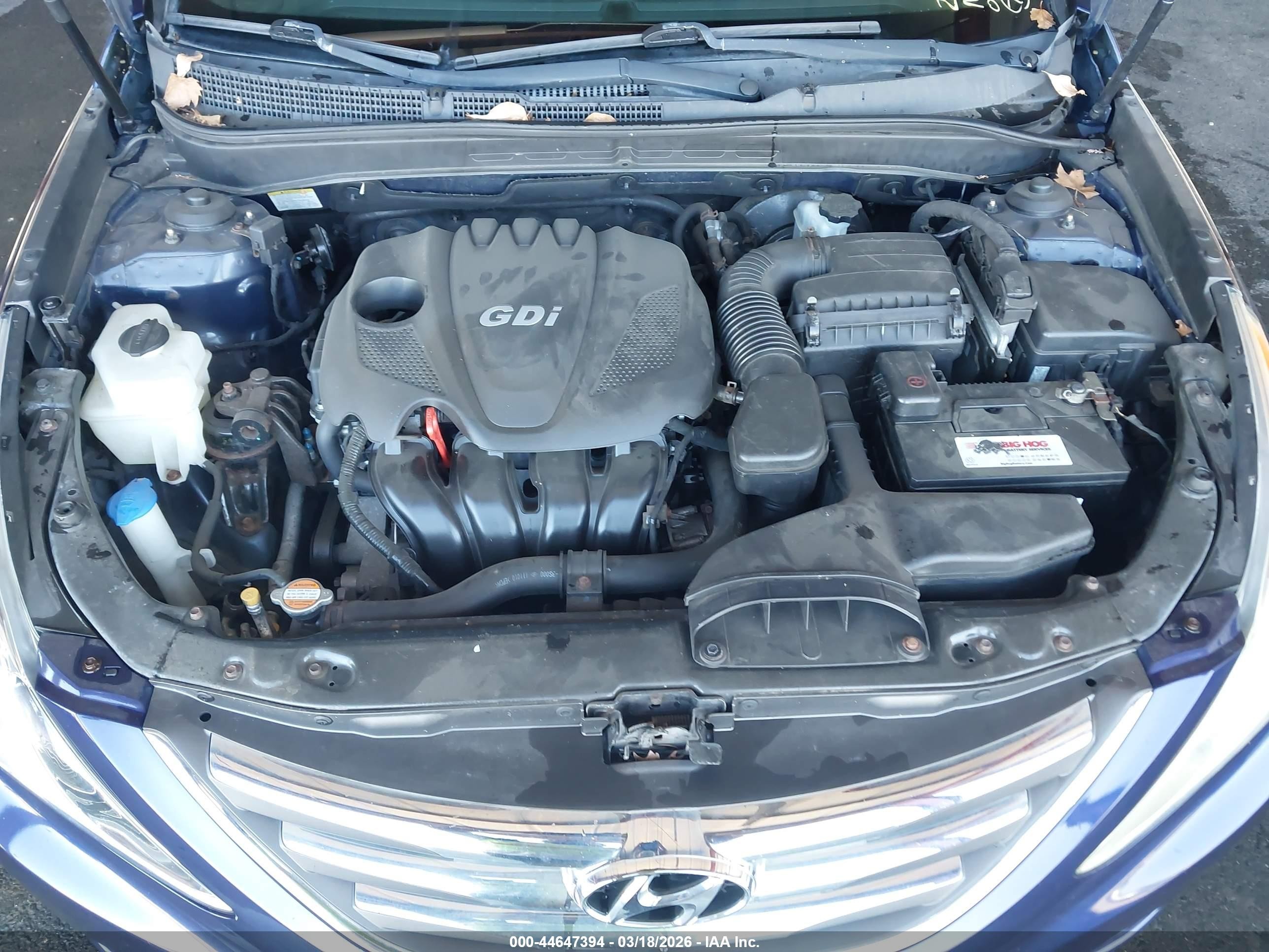 2012 Hyundai Sonata Gls Blue vin: 5NPEB4AC2CH429230