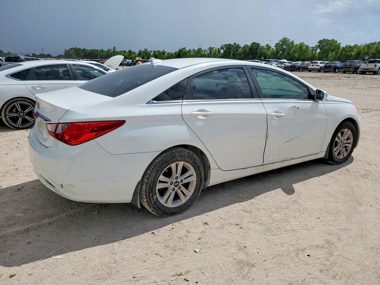 2012 Hyundai Sonata Gls White vin: 5NPEB4AC2CH437473