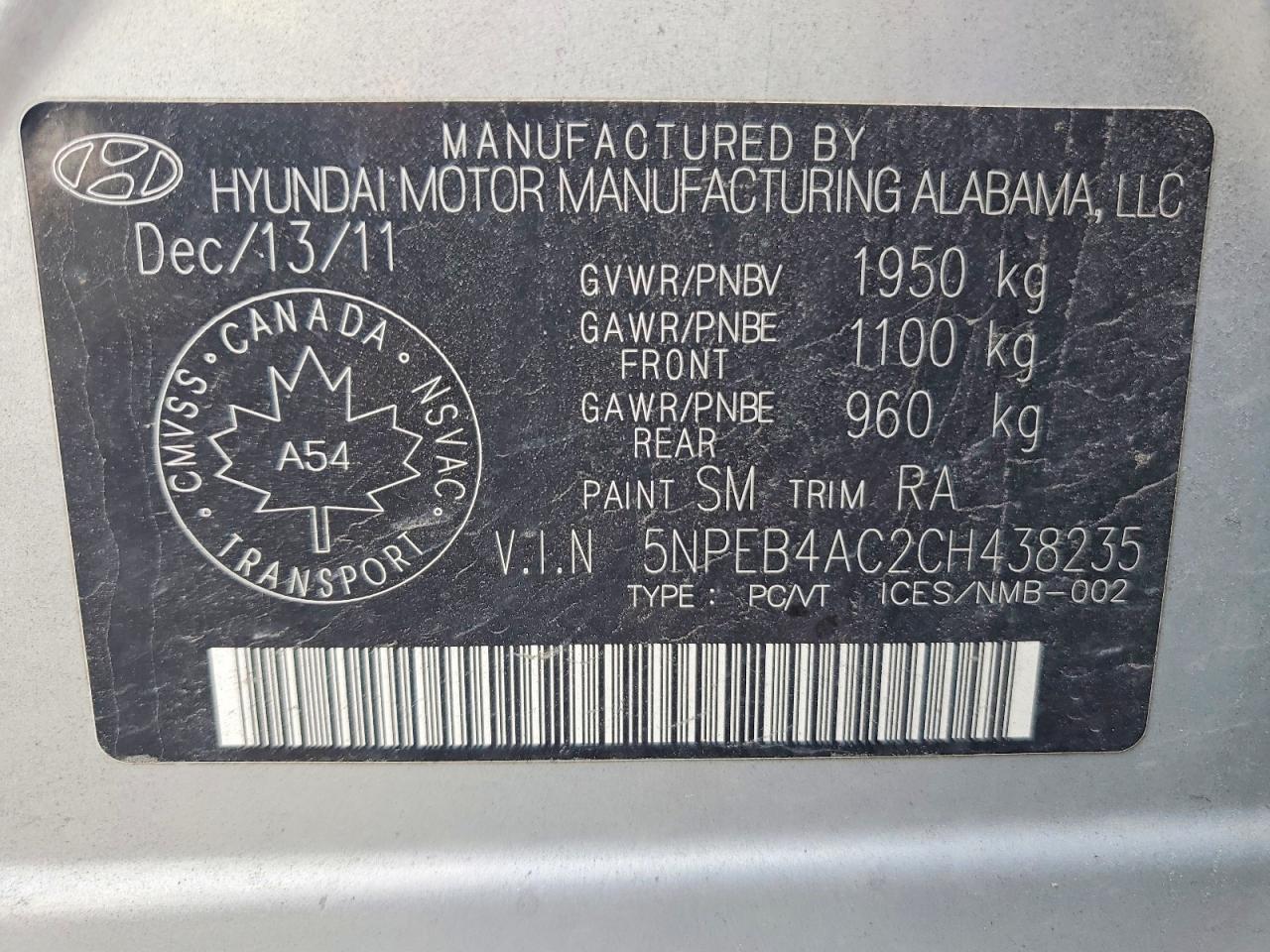 2012 Hyundai Sonata Gl Серебряный vin: 5NPEB4AC2CH438235