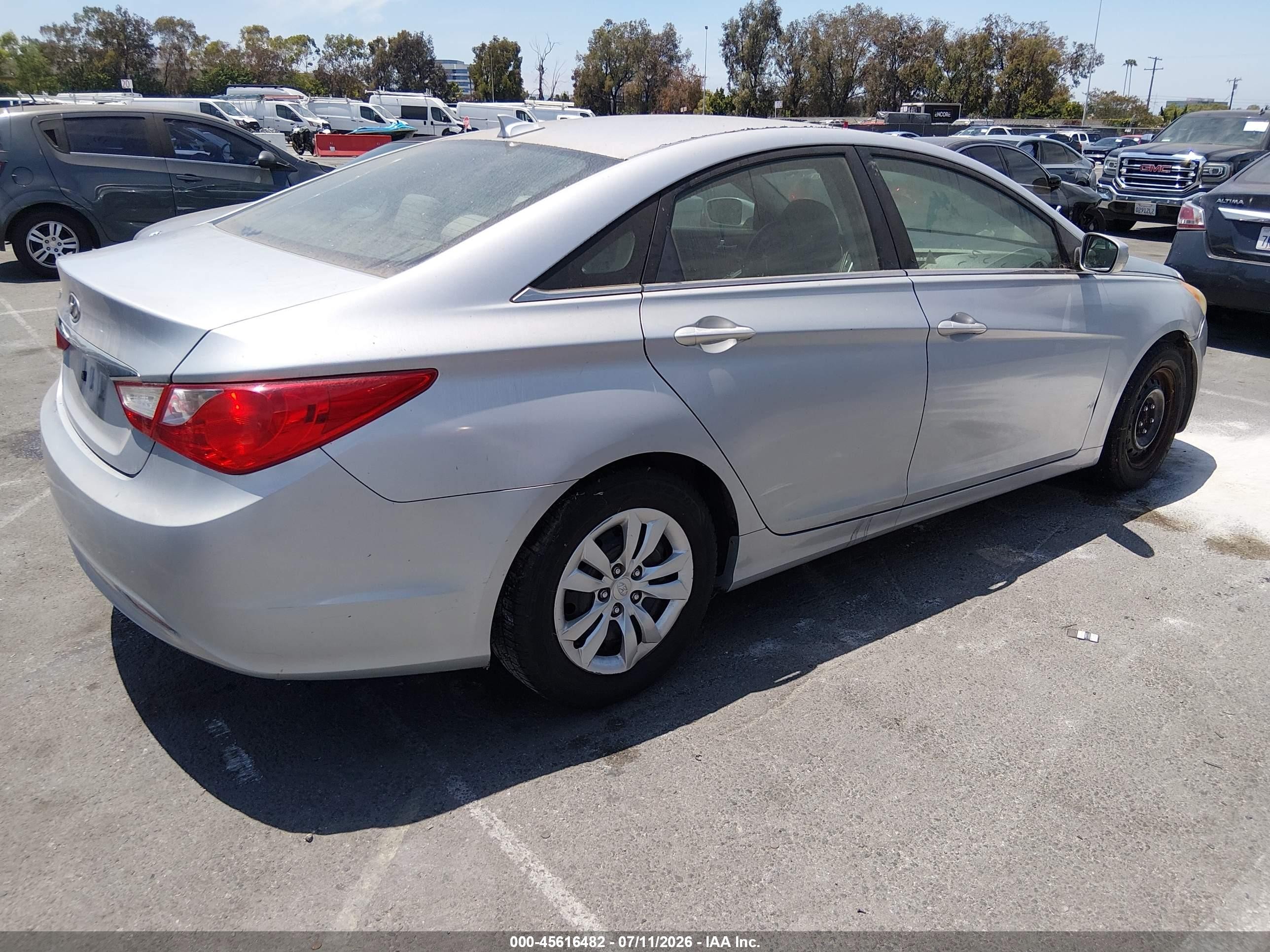 2012 Hyundai Sonata Gls Gray vin: 5NPEB4AC2CH473504