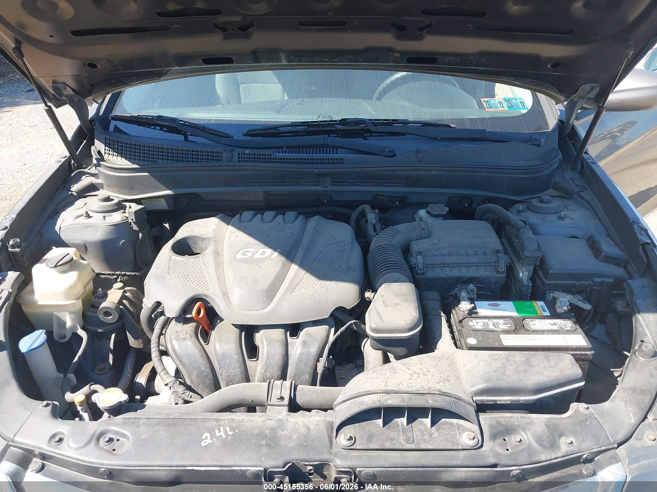 2012 Hyundai Sonata Gls Gray vin: 5NPEB4AC2CH482963