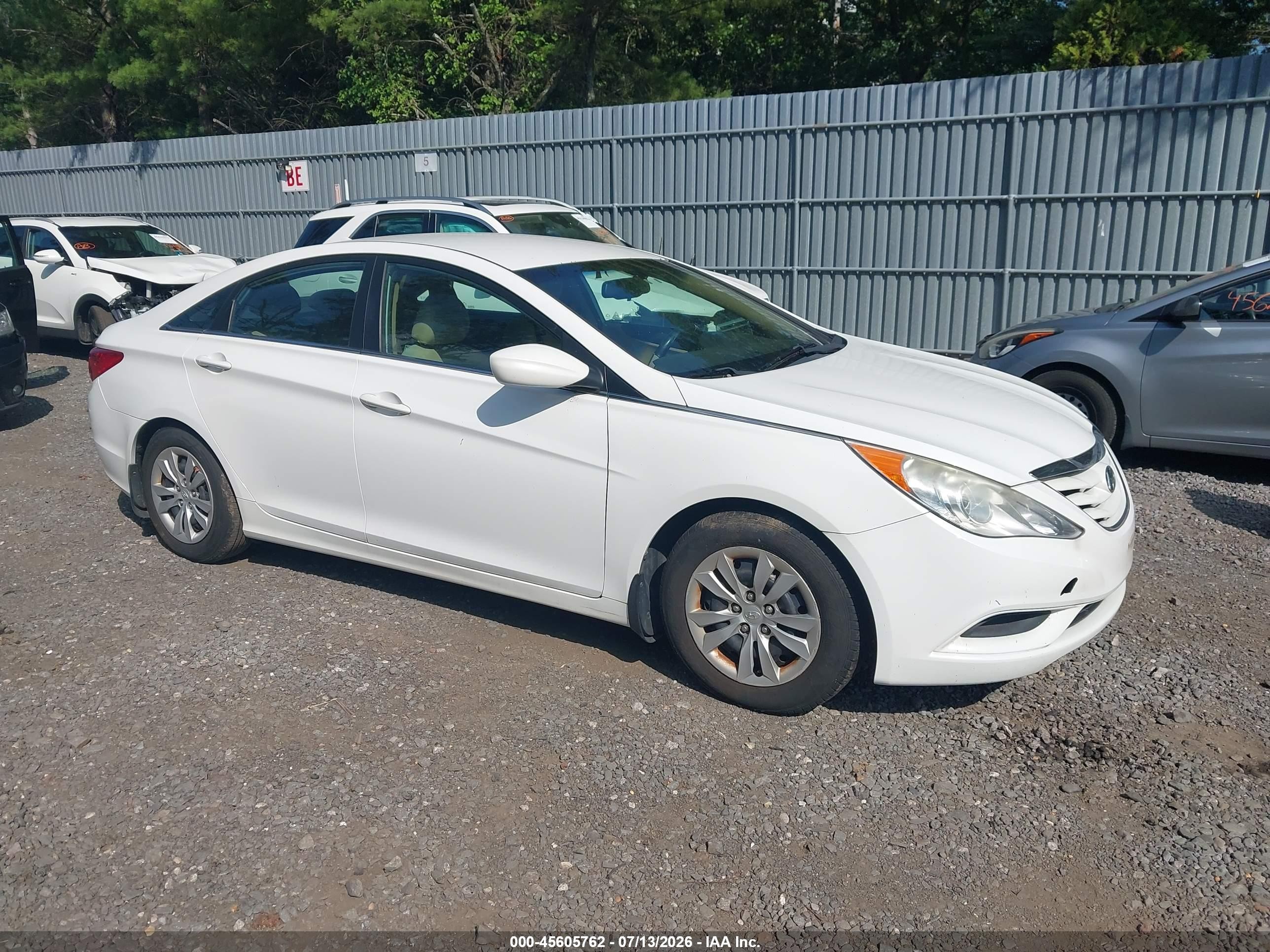 2012 Hyundai Sonata Gls White vin: 5NPEB4AC2CH493655