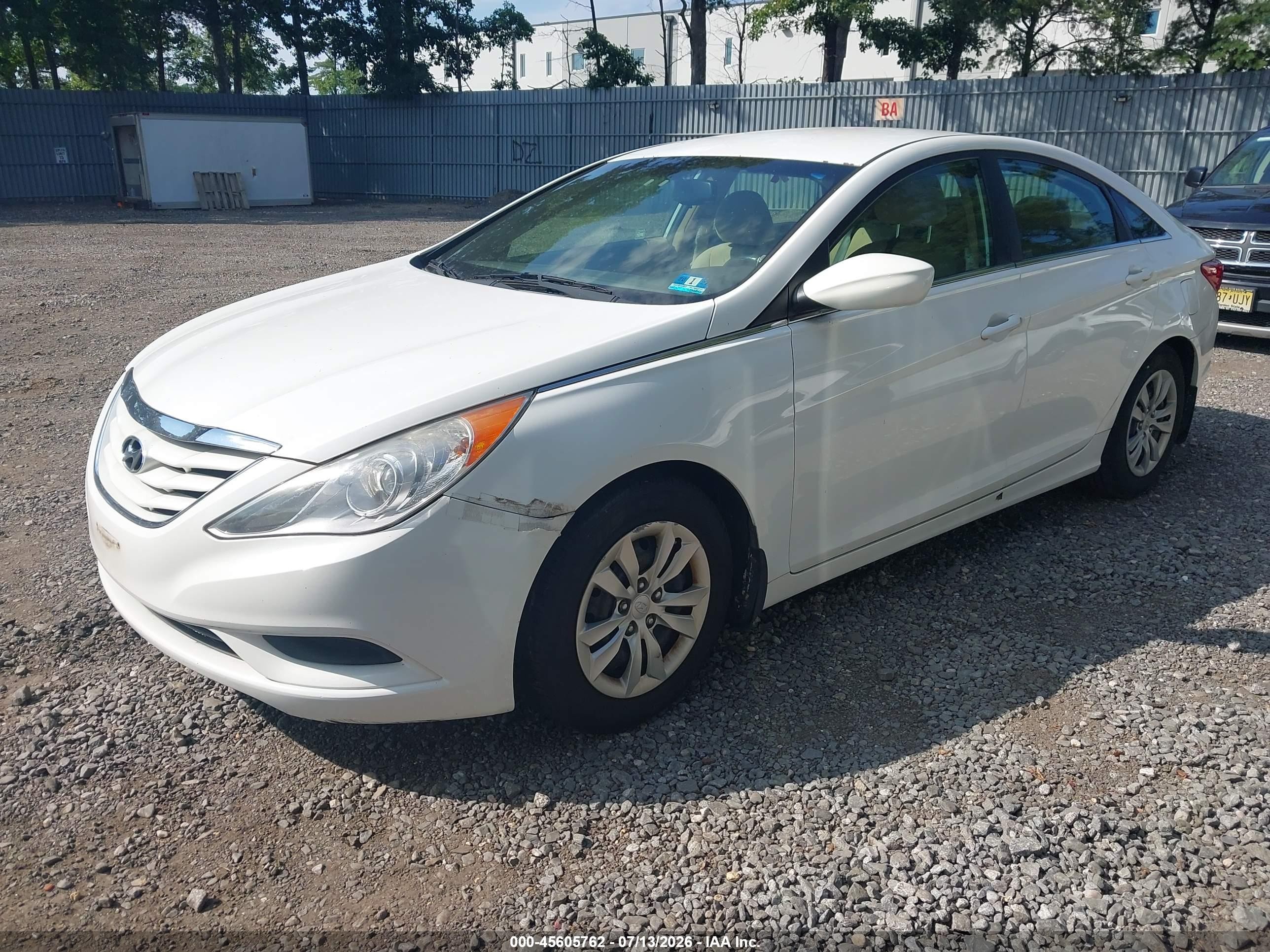 2012 Hyundai Sonata Gls White vin: 5NPEB4AC2CH493655