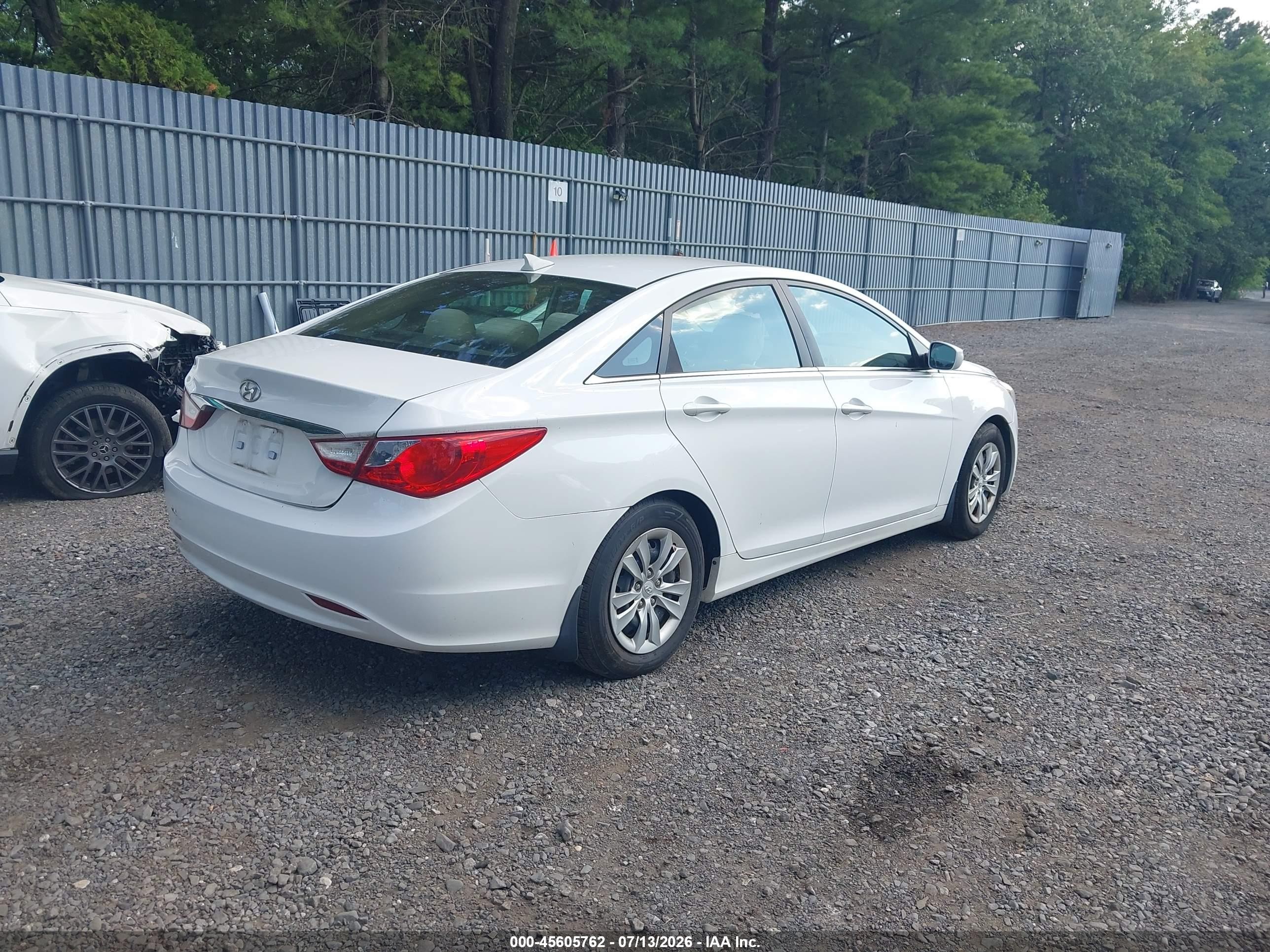 2012 Hyundai Sonata Gls White vin: 5NPEB4AC2CH493655