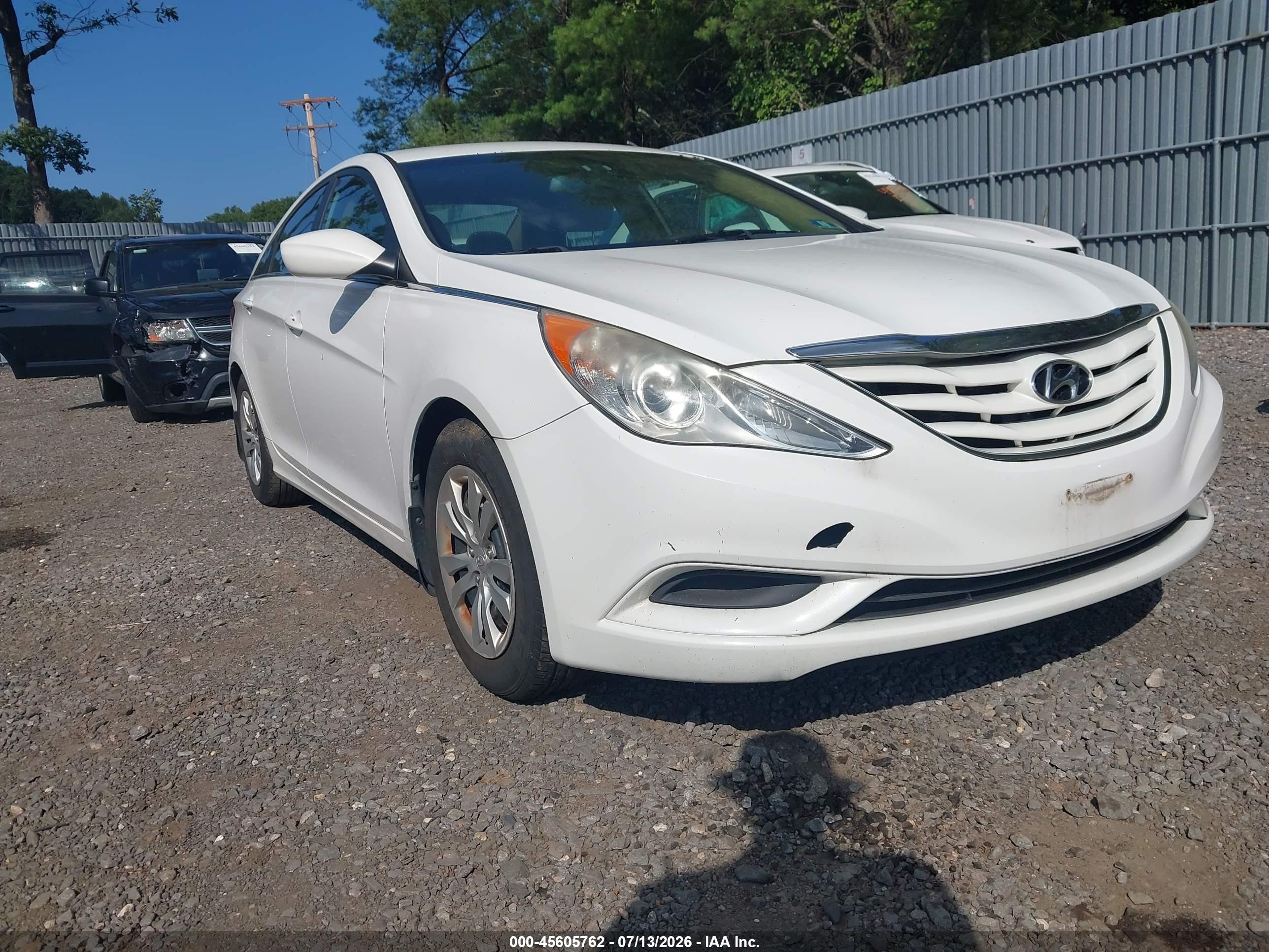 2012 Hyundai Sonata Gls White vin: 5NPEB4AC2CH493655
