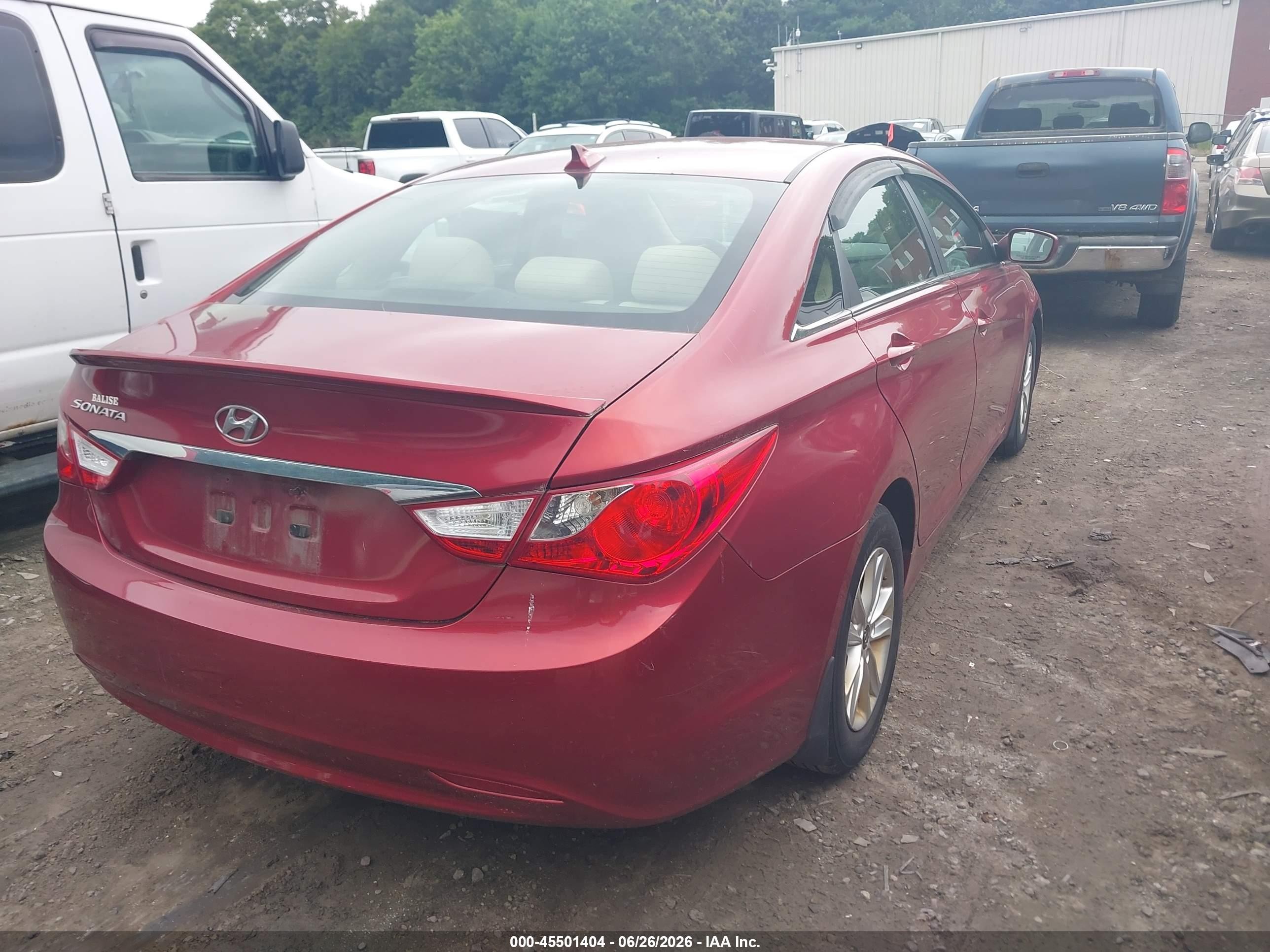2012 Hyundai Sonata Gls Red vin: 5NPEB4AC2CH495020