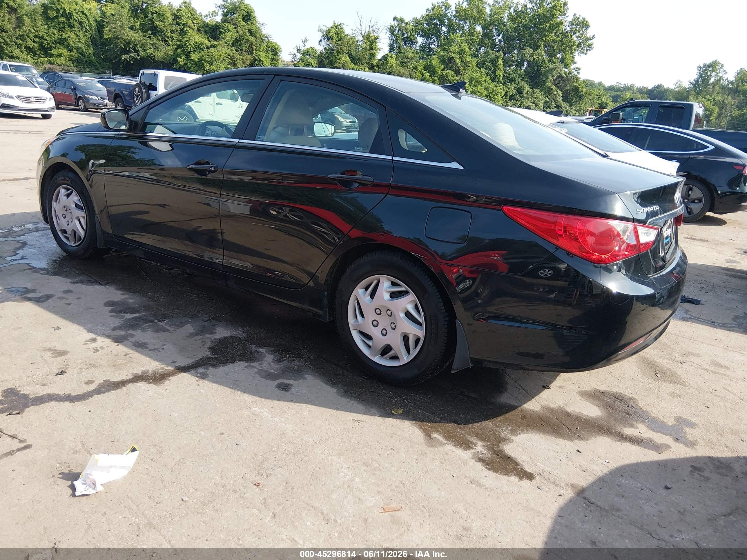 2012 Hyundai Sonata Gls Черный vin: 5NPEB4AC2CH501091