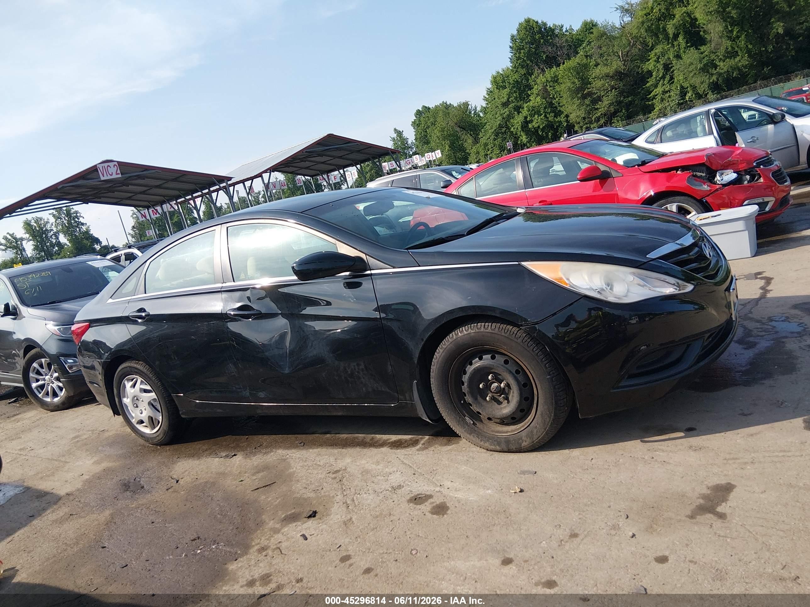 2012 Hyundai Sonata Gls Черный vin: 5NPEB4AC2CH501091