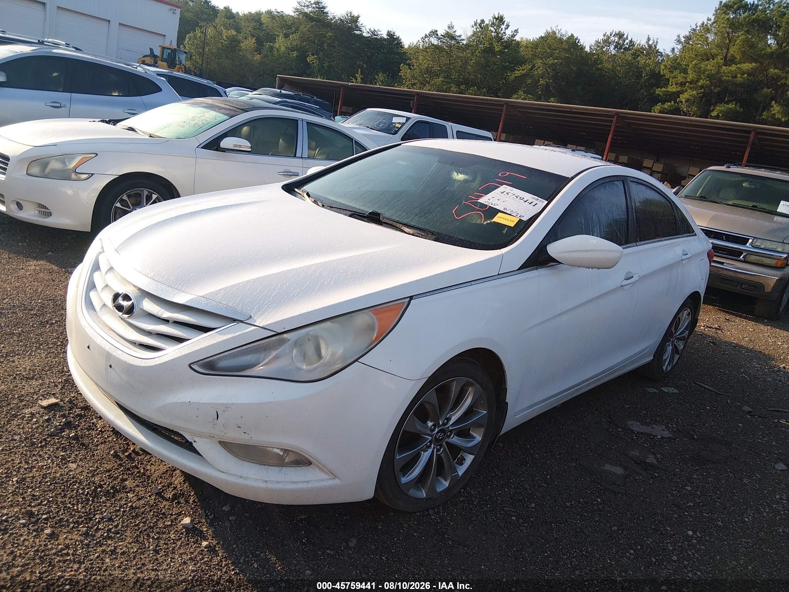 2013 Hyundai Sonata Gls White vin: 5NPEB4AC2DH504719