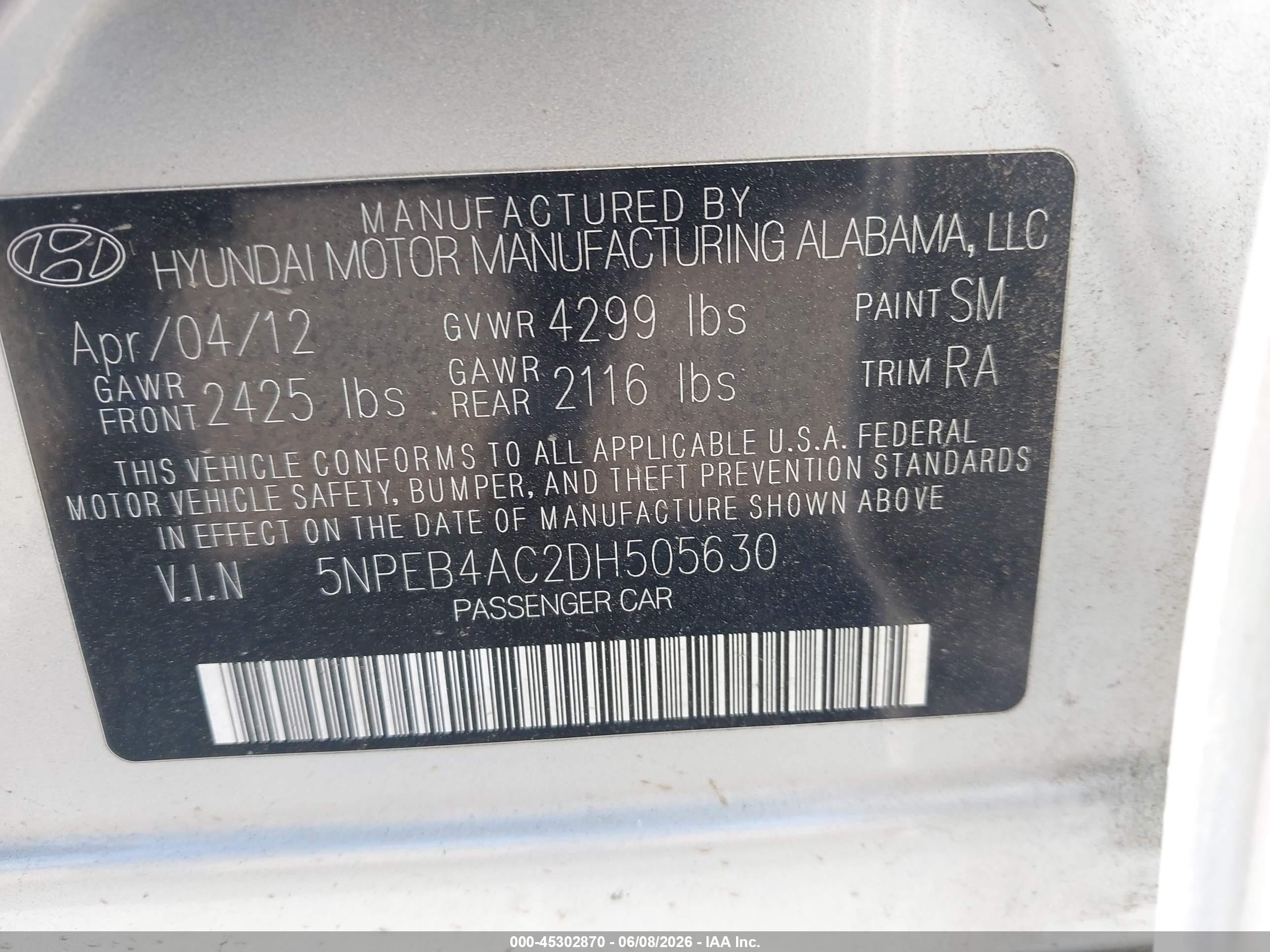 2013 Hyundai Sonata Gls Серебряный vin: 5NPEB4AC2DH505630