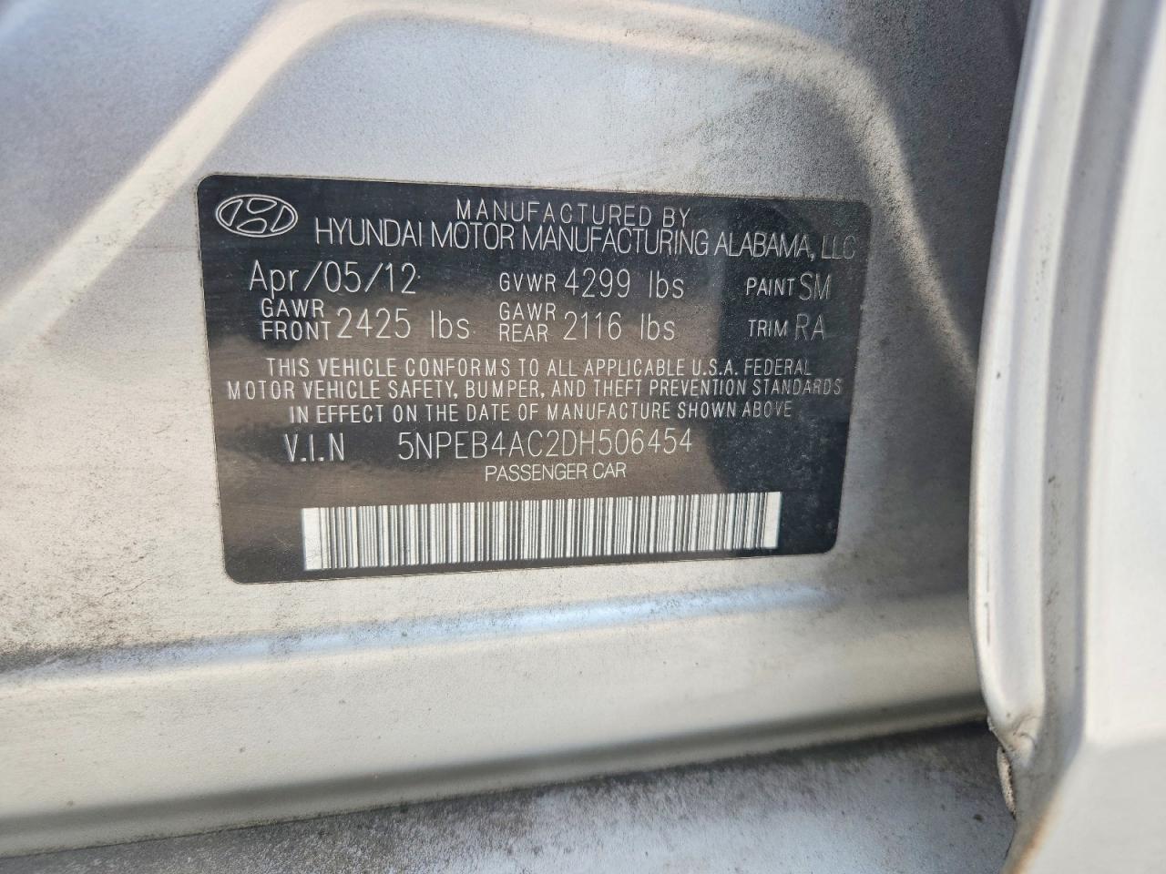 2013 Hyundai Sonata Gls Silver vin: 5NPEB4AC2DH506454